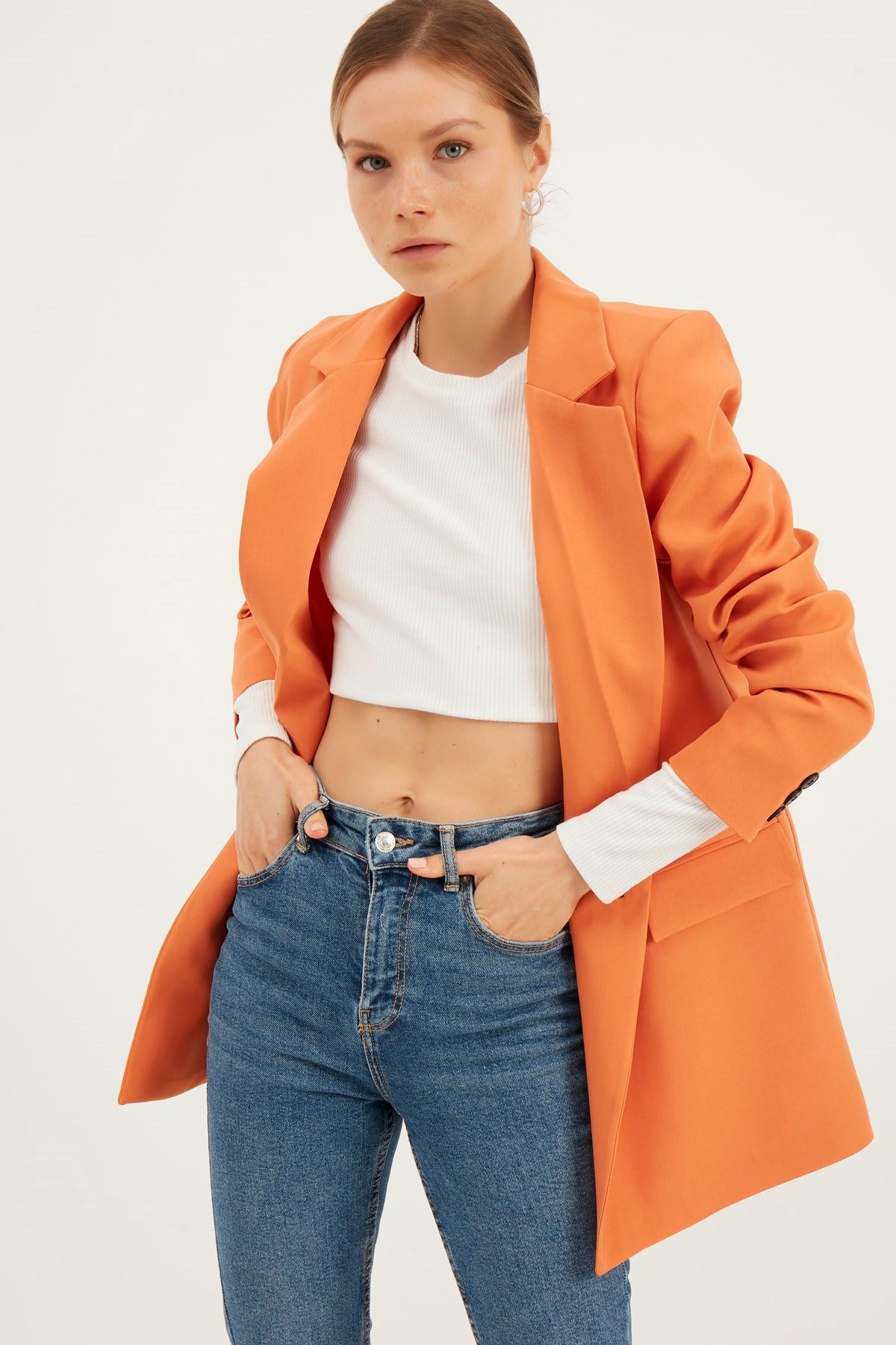 Kadın Oranj Blazer Ceket
