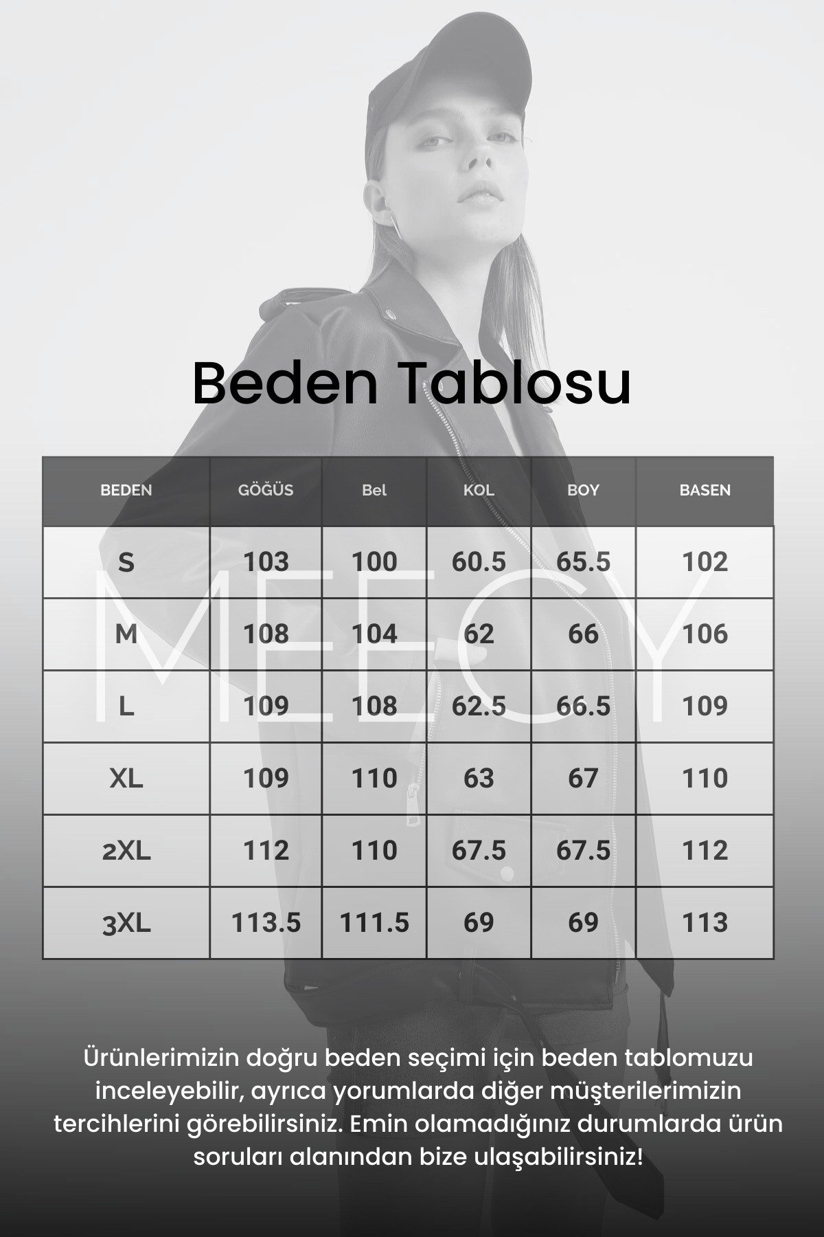 Kadın Oversize Biker Deri Ceket