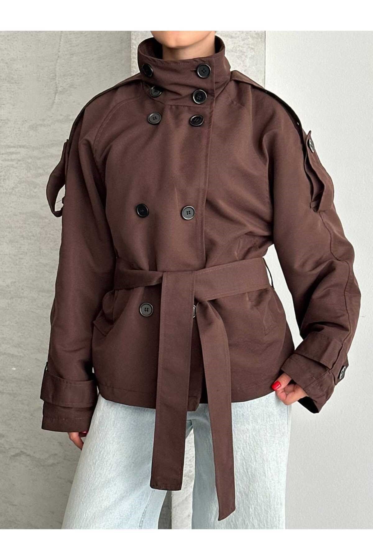 Kadın Oversize Muadil Su İtici Trençkot
