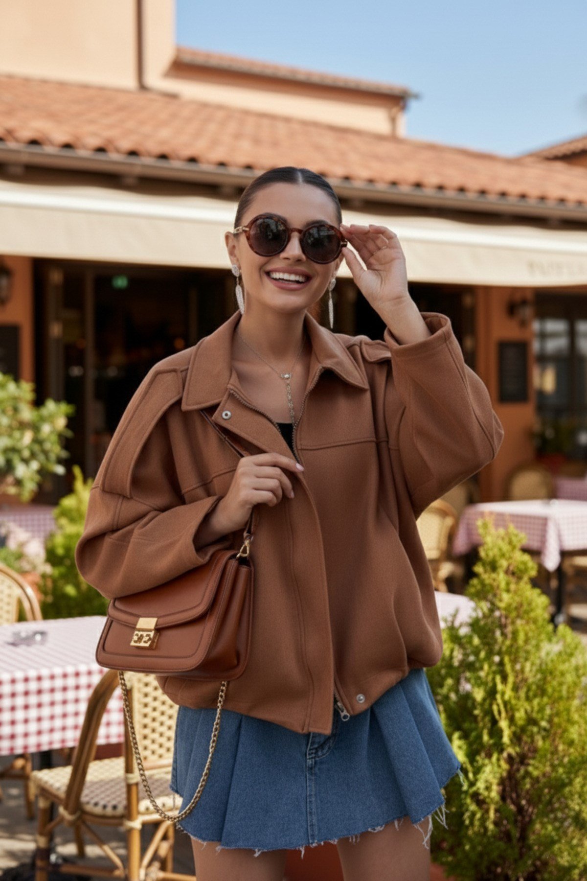 Kadın Oversize Süet Ceket