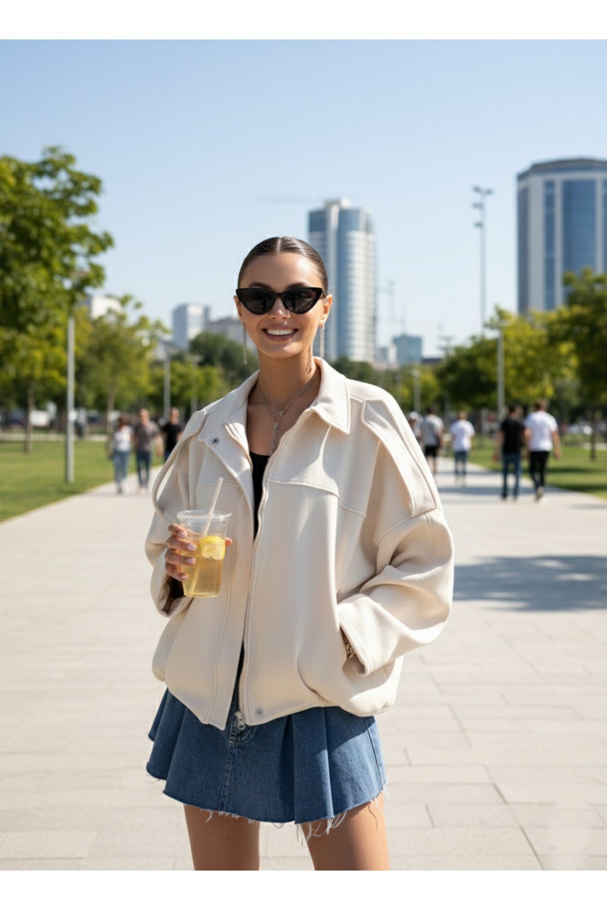 Kadın Oversize Süet Ceket