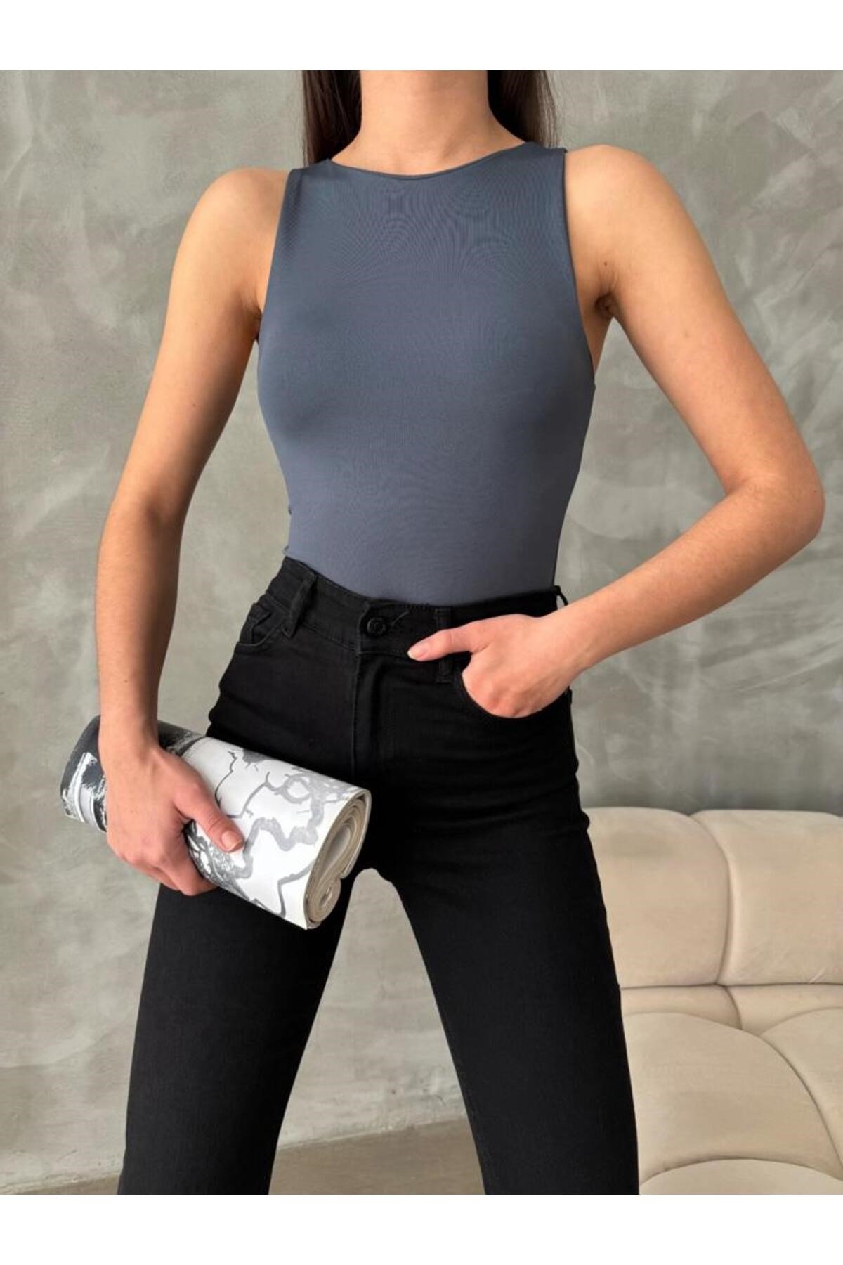 Kadın Sıfır Kollu Bodysuit