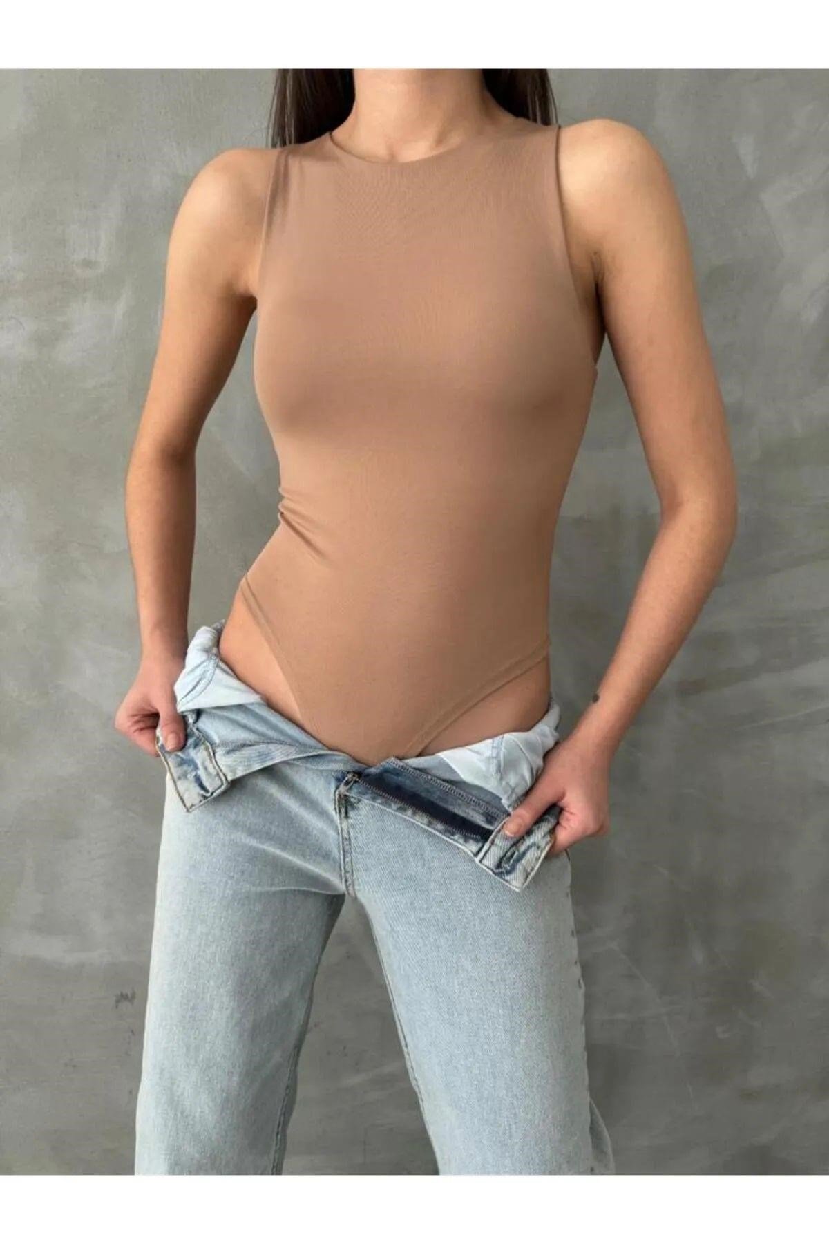 Kadın Sıfır Kollu Bodysuit