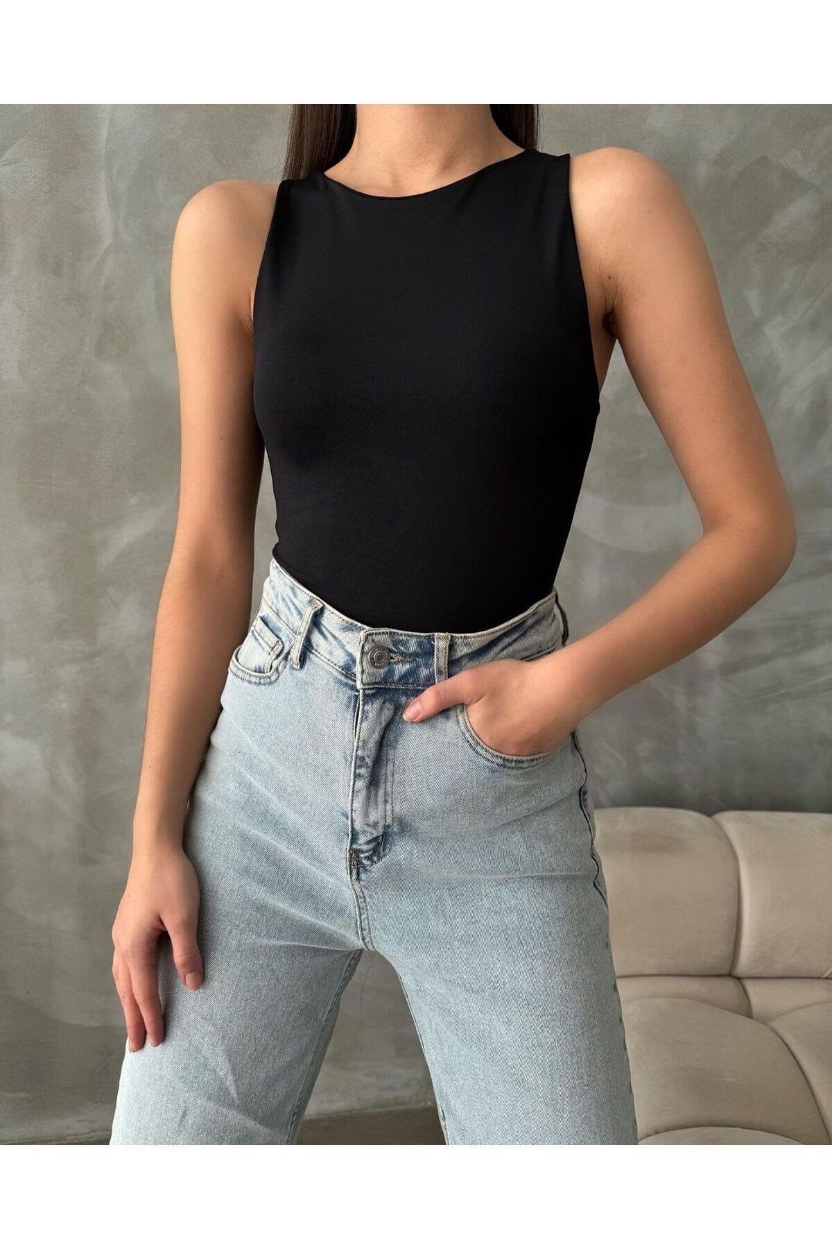 Kadın Sıfır Kollu Bodysuit