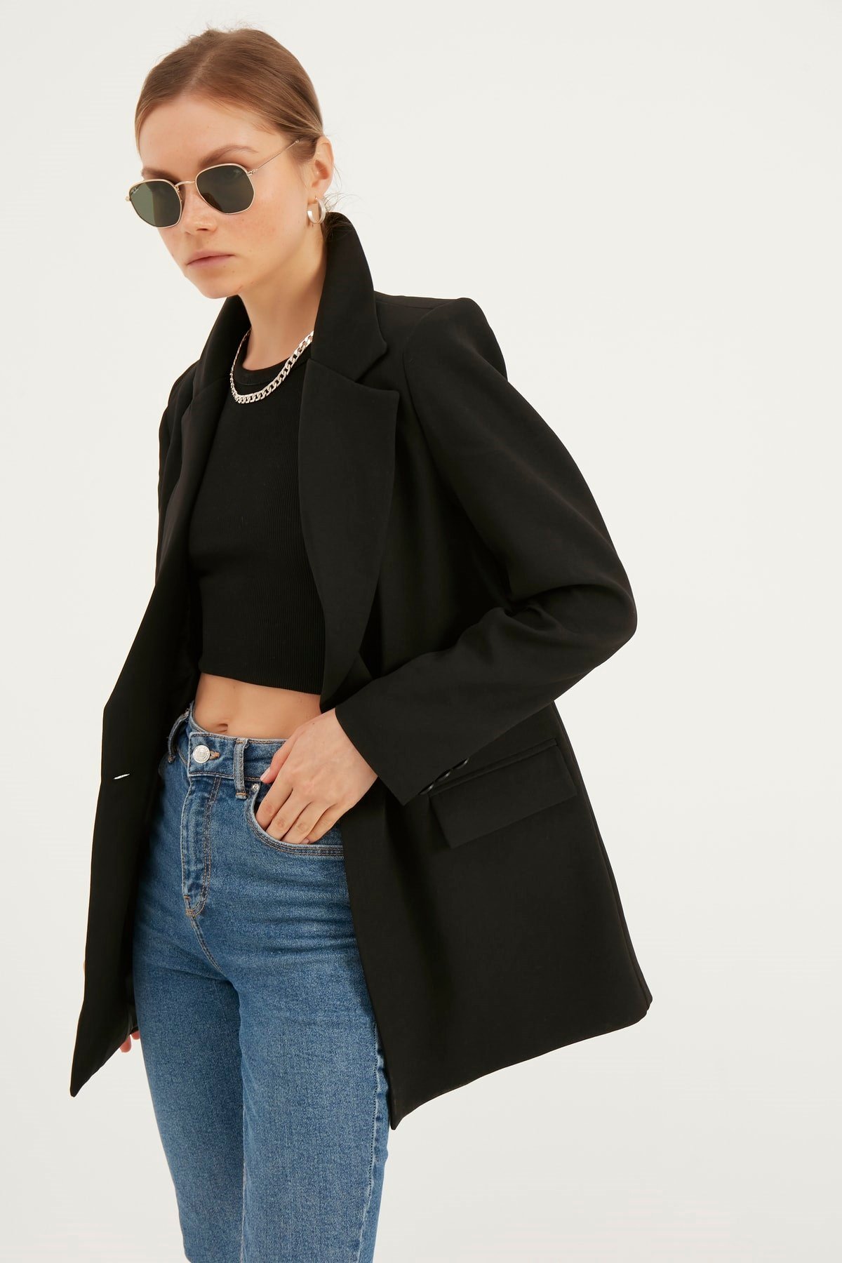 Kadın Siyah Blazer Ceket