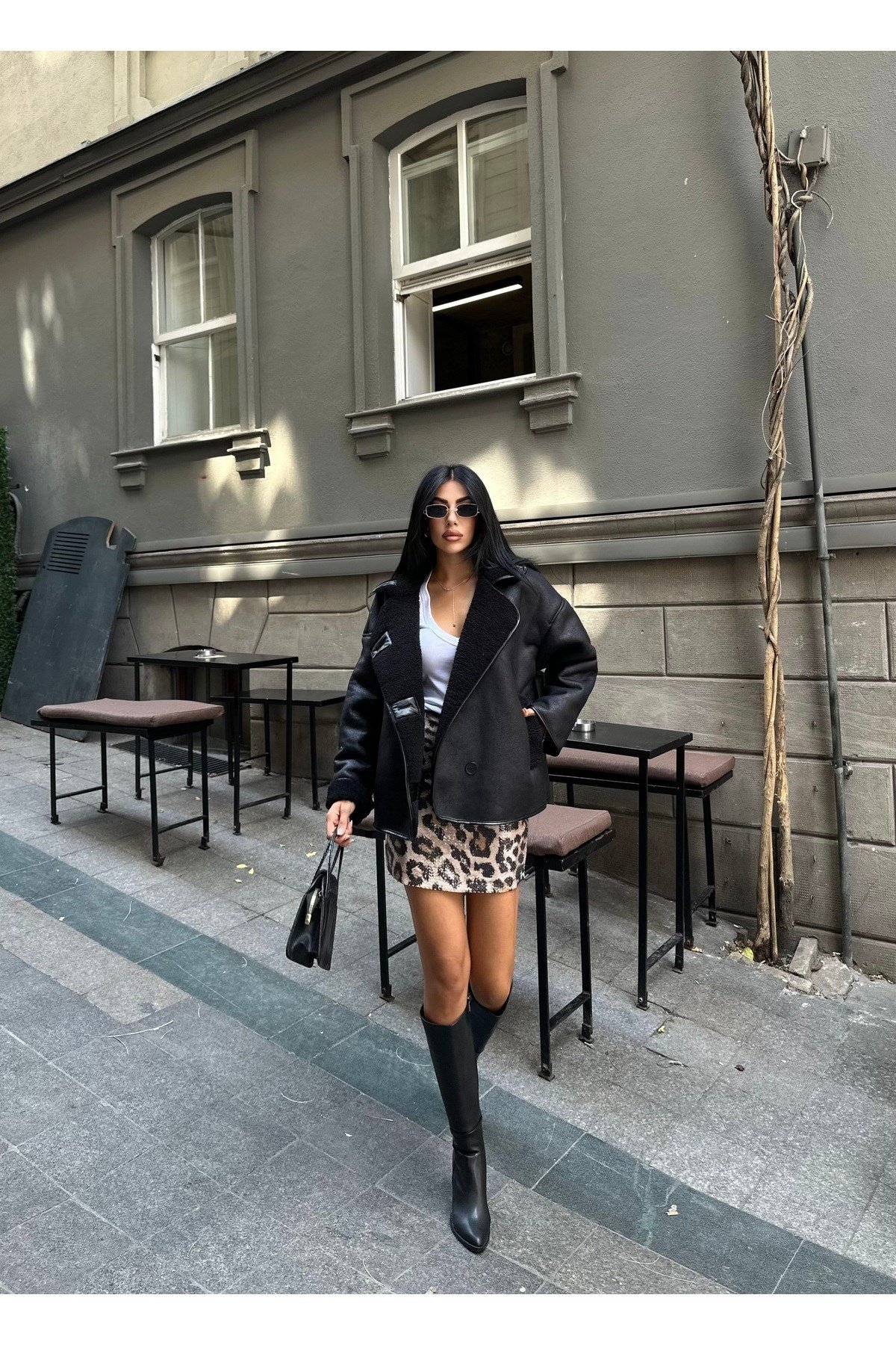 Kadın Siyah Oversize Ceket