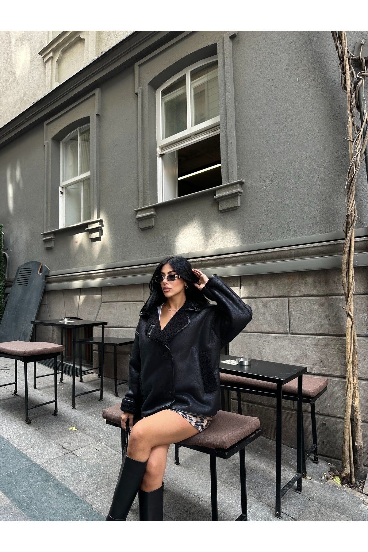 Kadın Siyah Oversize Ceket