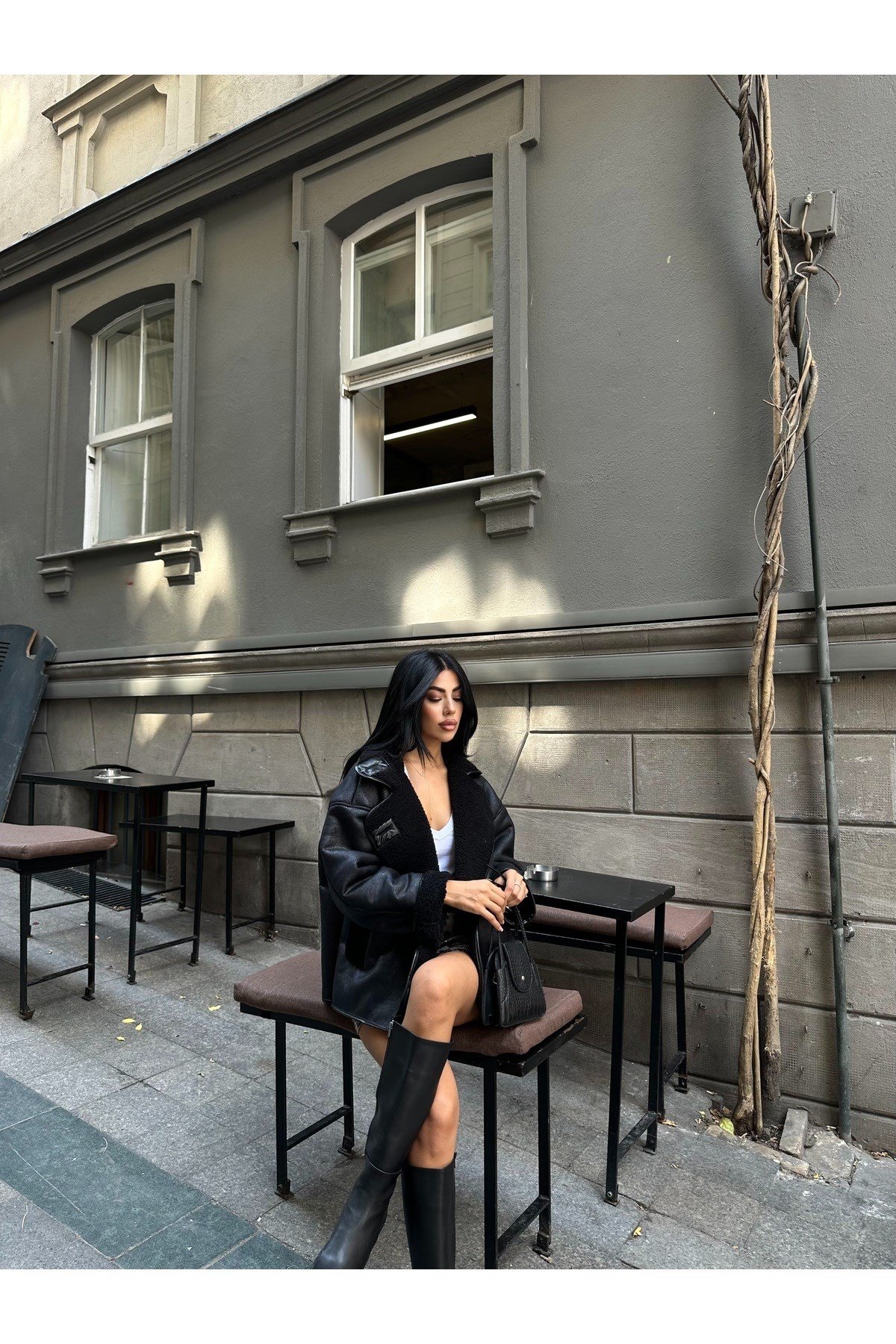 Kadın Siyah Oversize Ceket