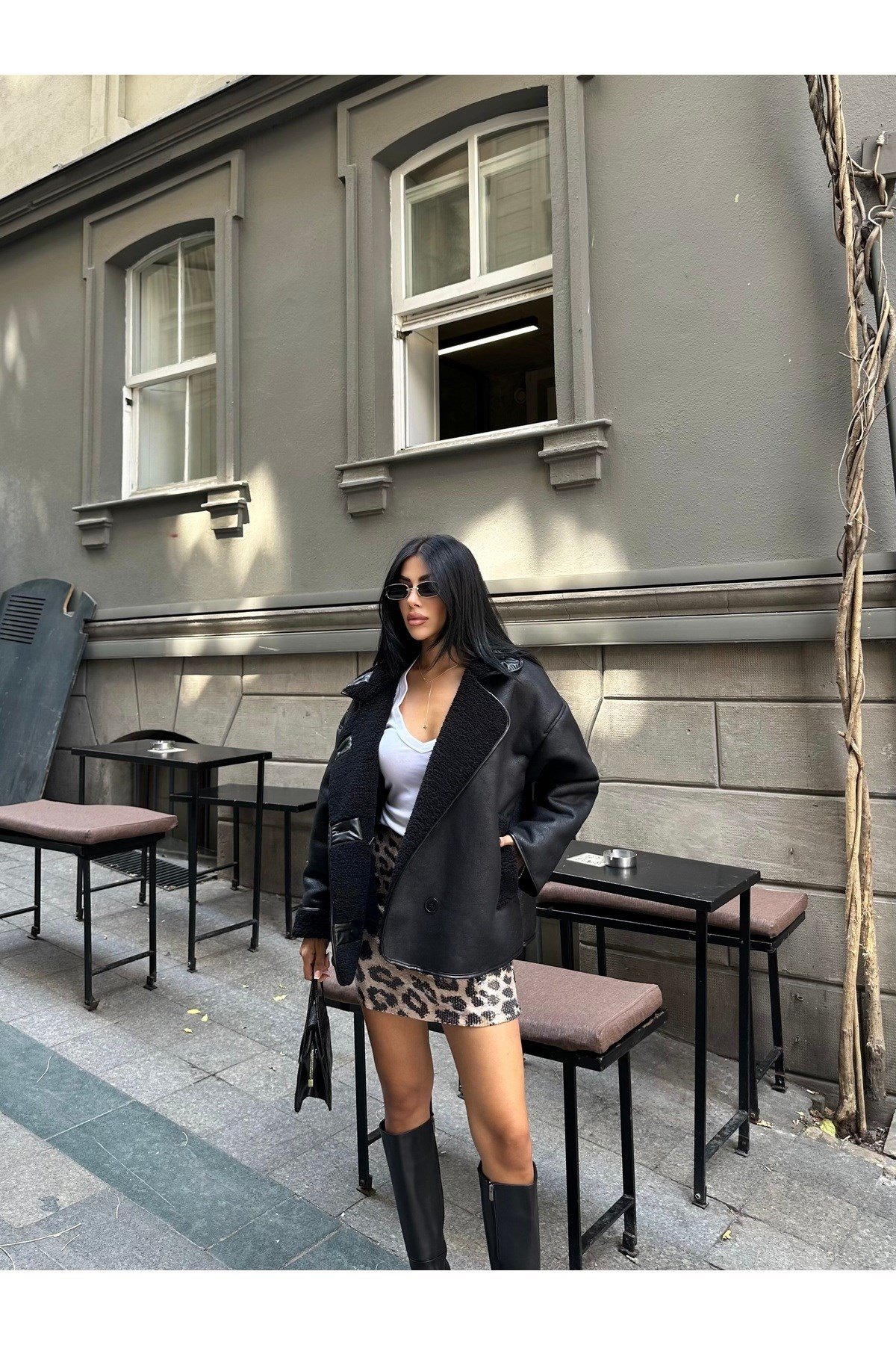 Kadın Siyah Oversize Ceket