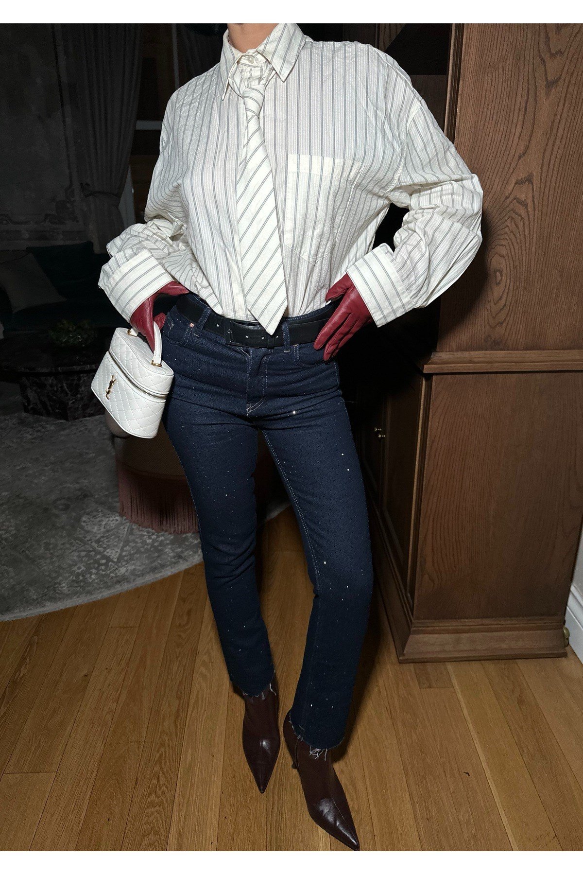 Kadın Taşlı Jeans Kot Pantolon