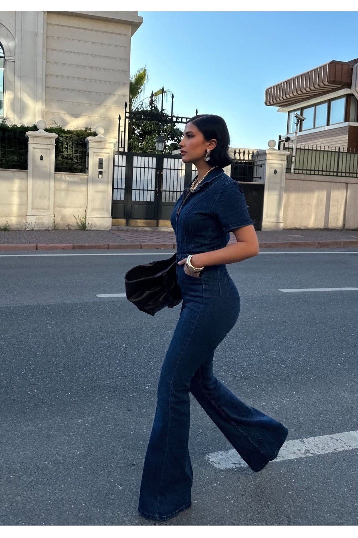 Kadın Viral Kot Tulum
