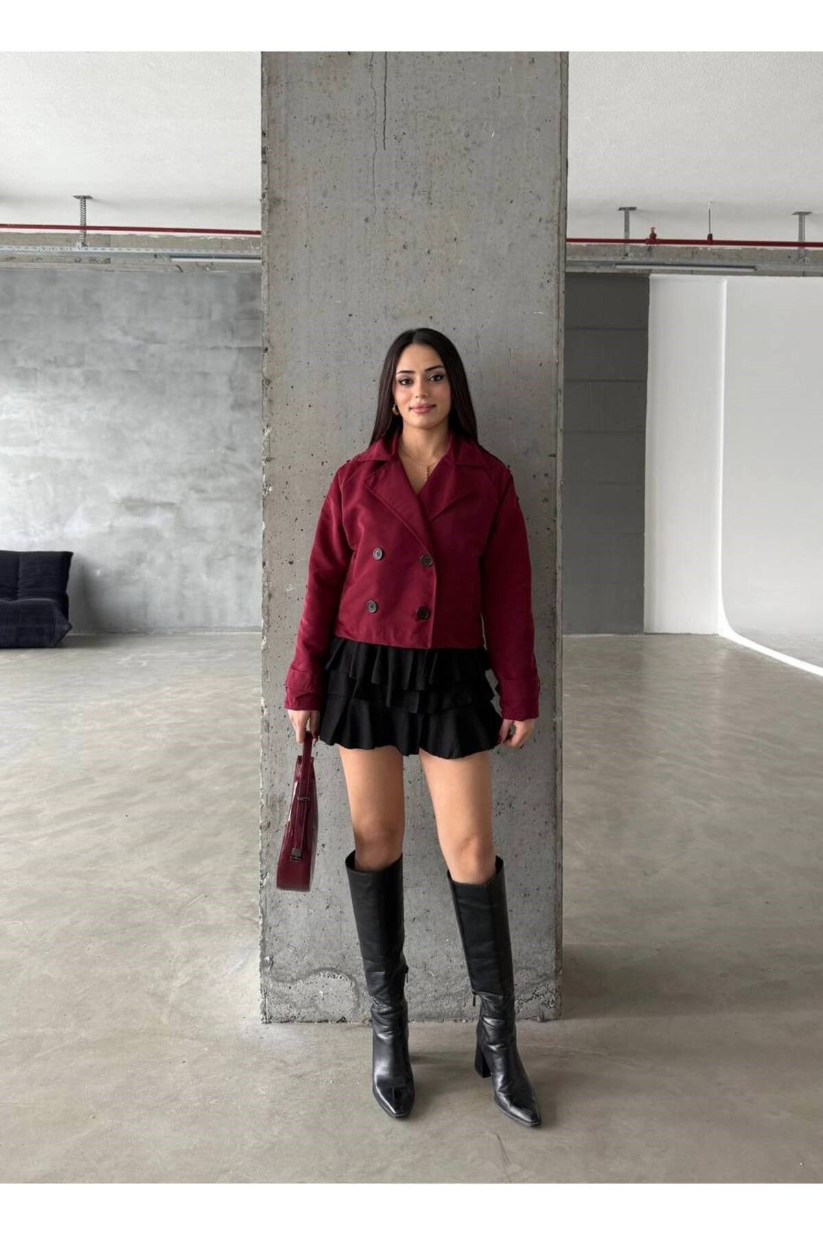 Kadın Viral Model Kısa Trençkot
