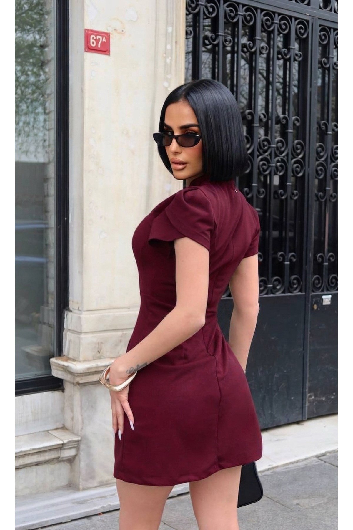 Kadın Viral Yeni Sezon Düğme Detaylı Elbise