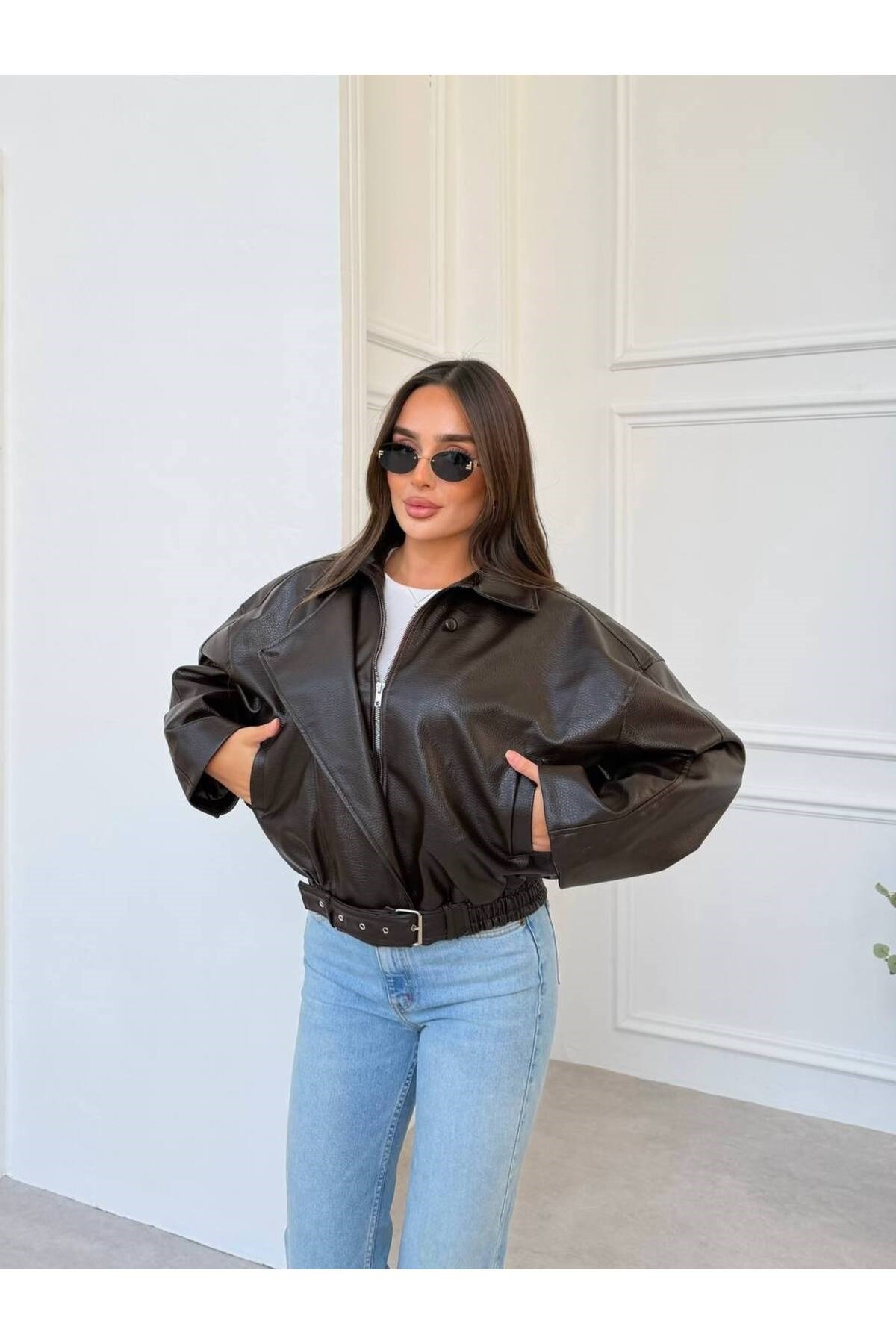 Kadın Zr Model Yeni Sezon Viral Deri Ceket