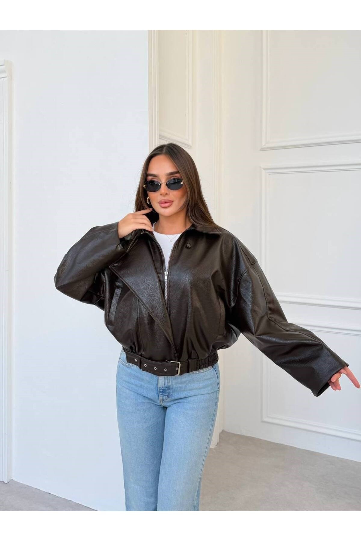 Kadın Zr Model Yeni Sezon Viral Deri Ceket