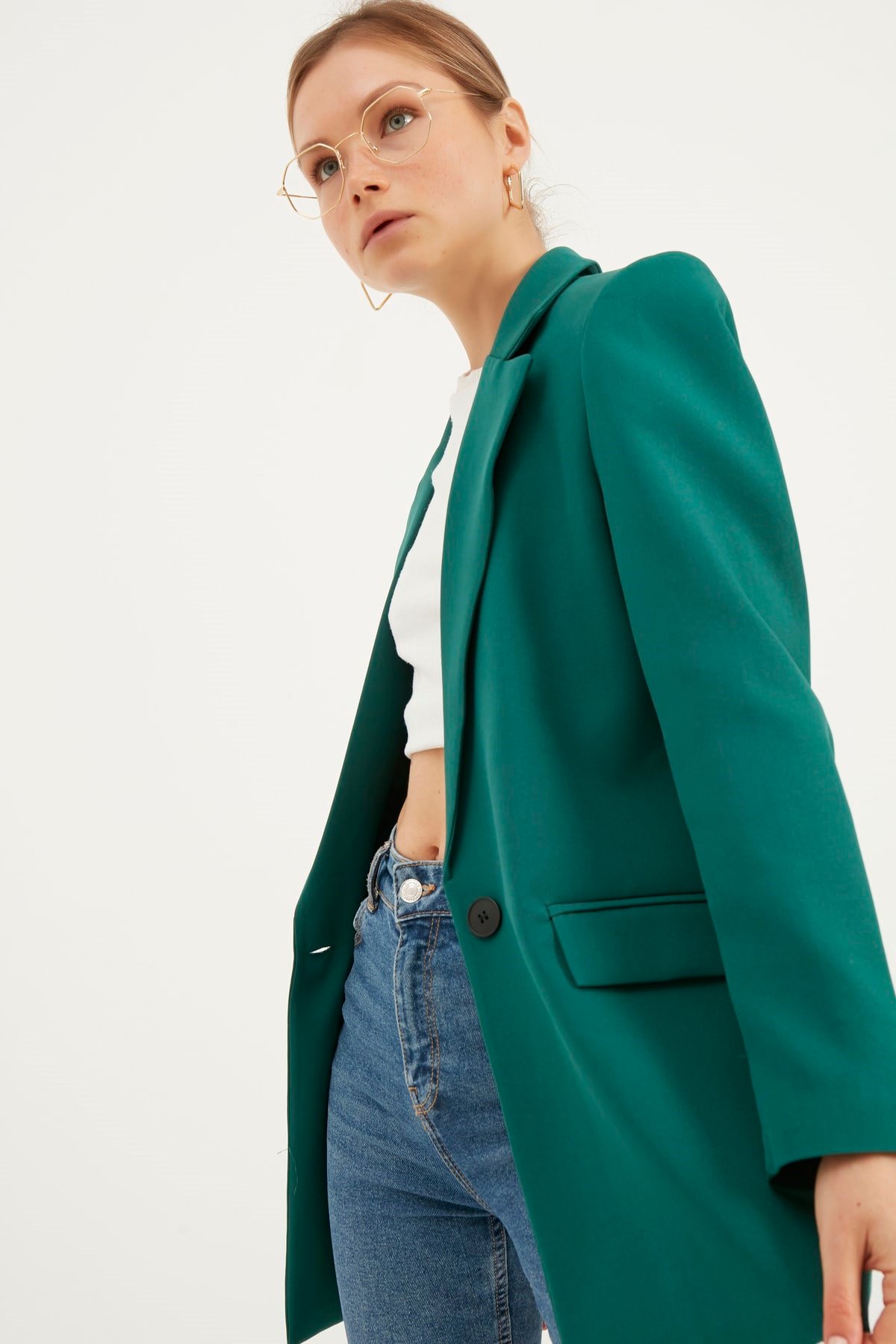 Kadın Zümrüt Blazer Ceket