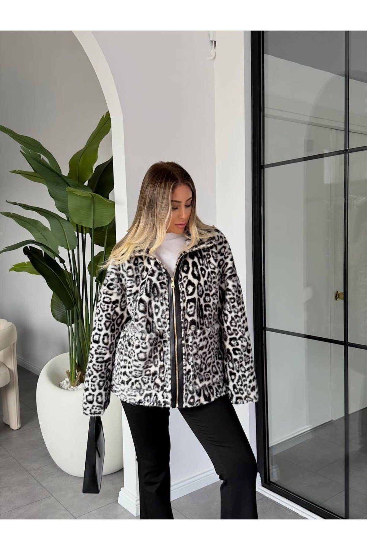 Leopar Desen ZR Model Ceket
