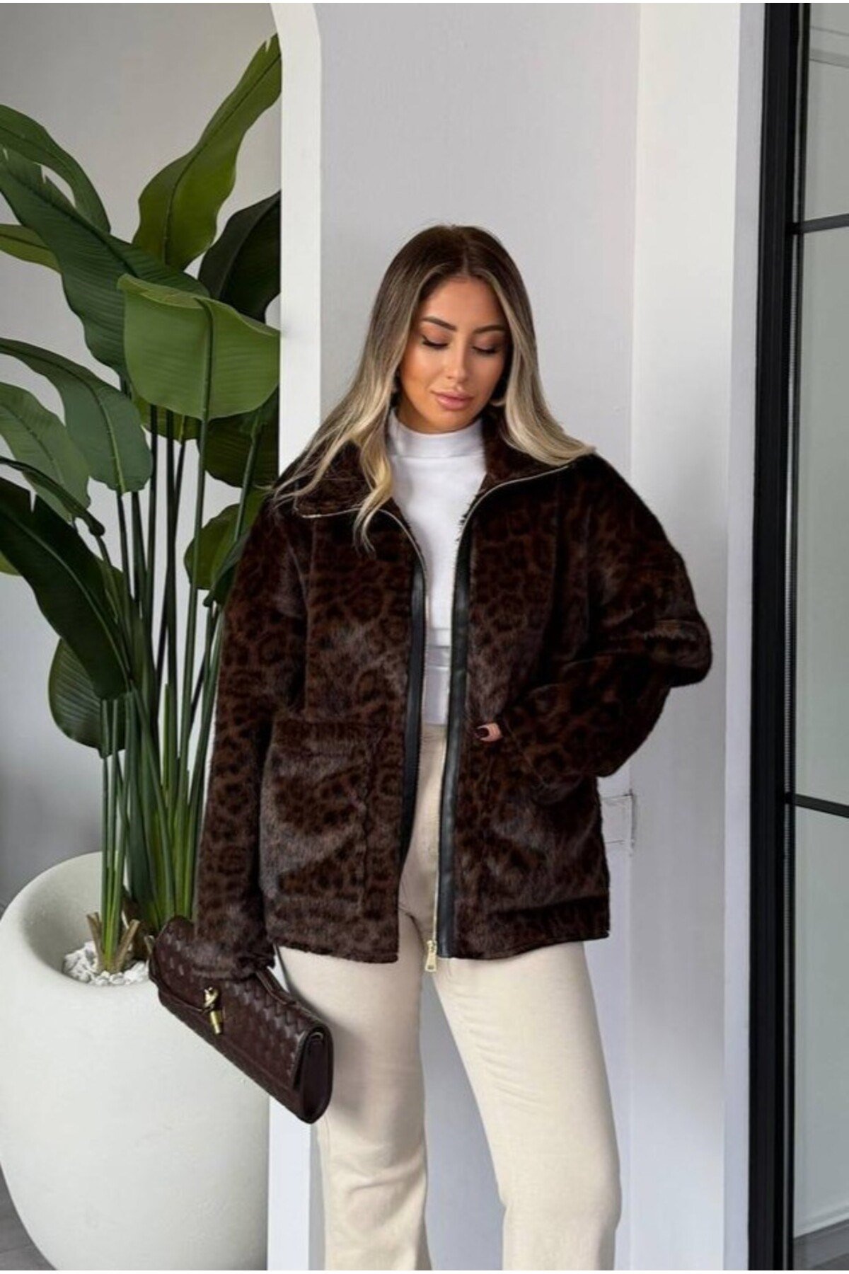 Leopar Desen ZR Model Ceket