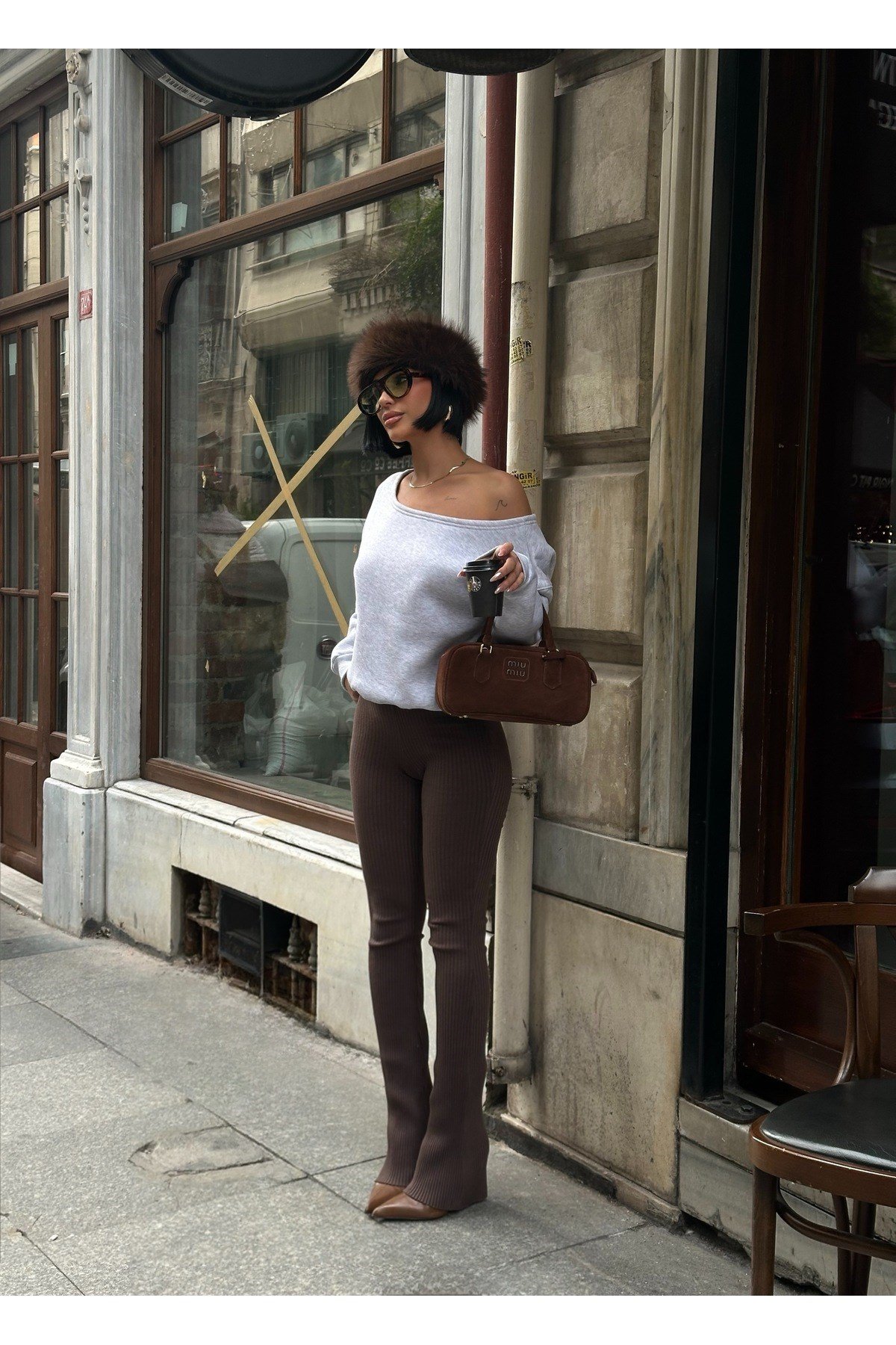 Omuz Detaylı Uzun Kollu Zr Model Sweatshirt
