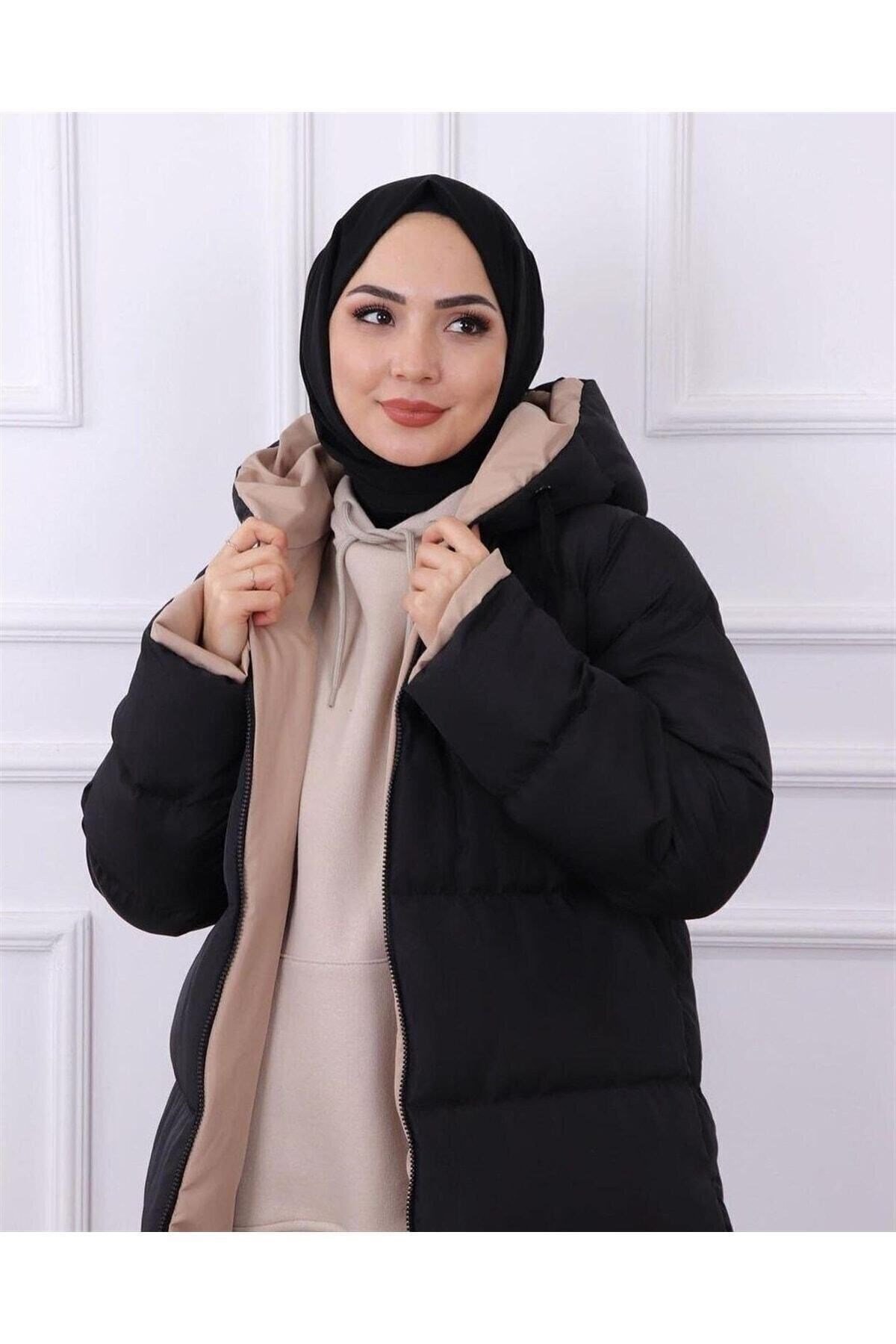 Regular Fit (GENİŞ KALIP) Çift Taraflı Uzun Şişme Mont