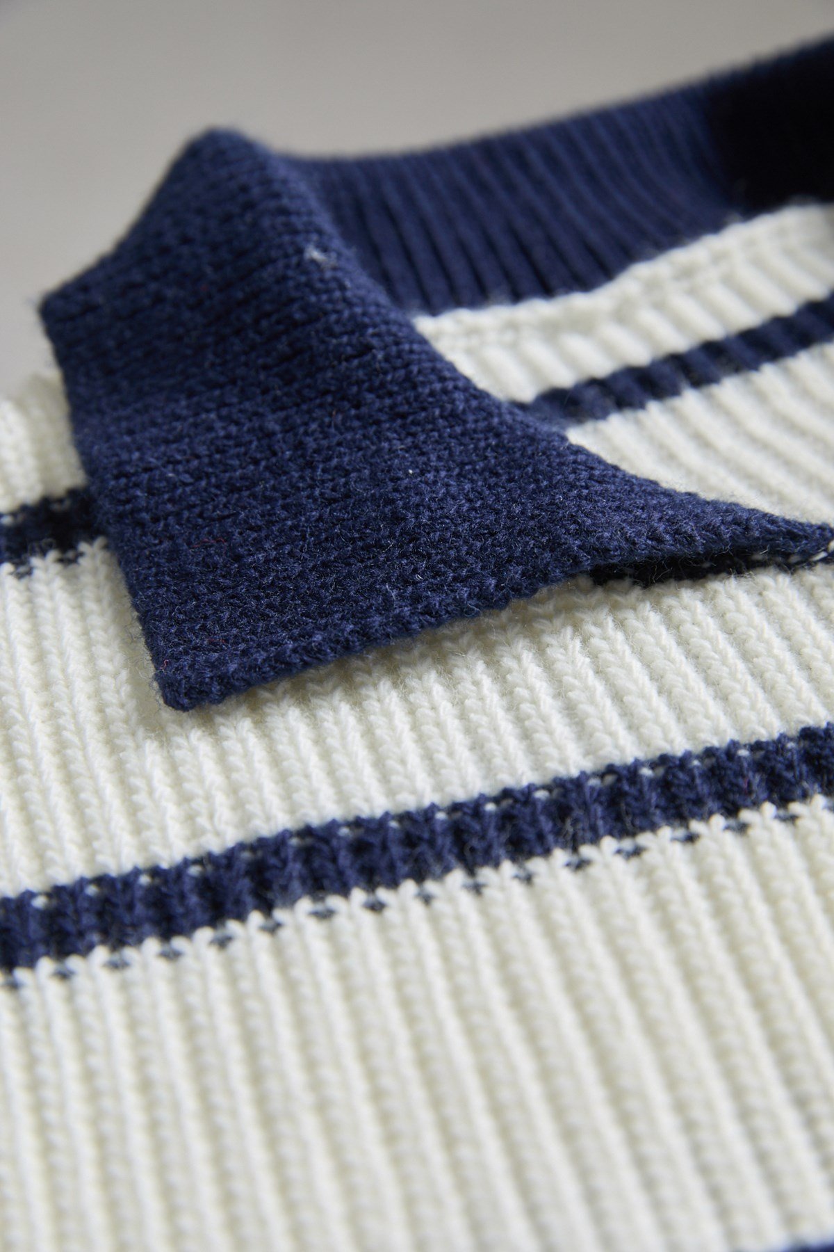 Selanik Örgü Polo Yaka Oversize Zr Model Kadın Triko Kazak