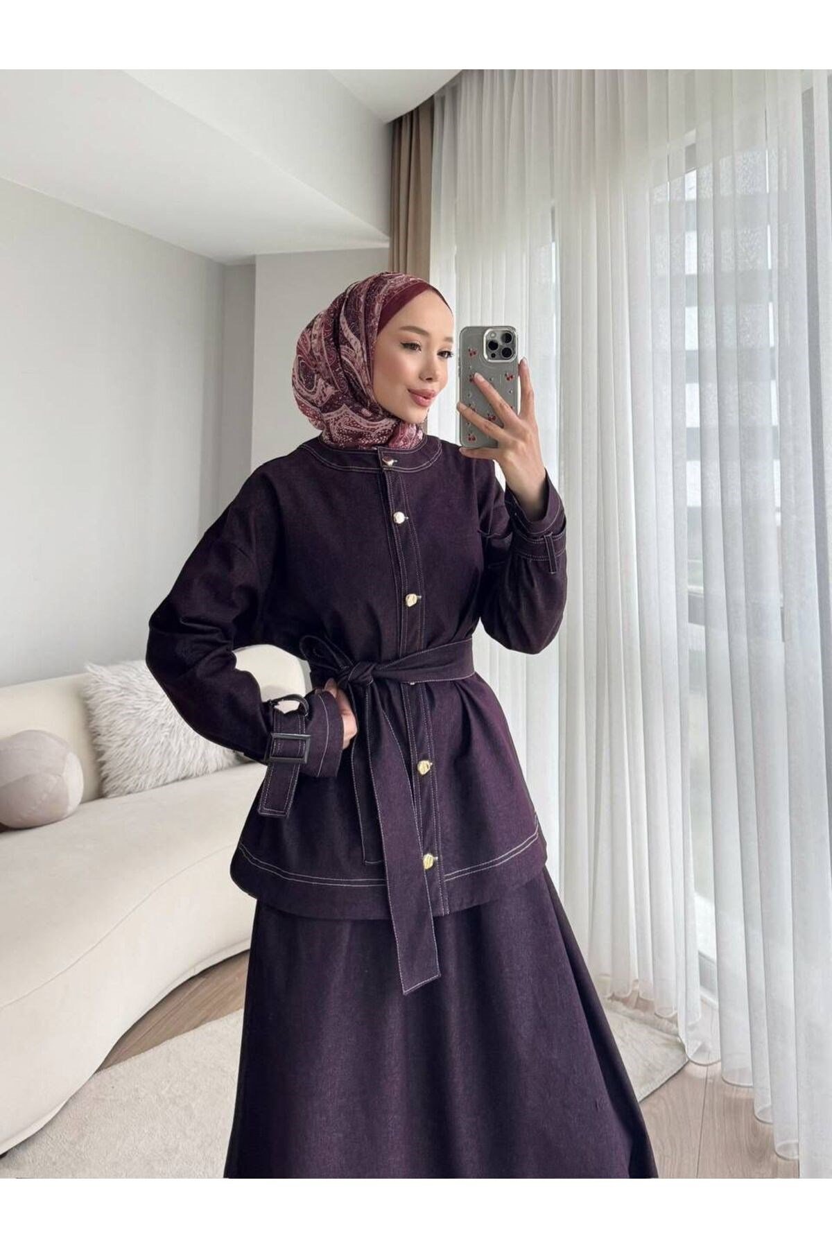 Tesettür Denim İkili Takım