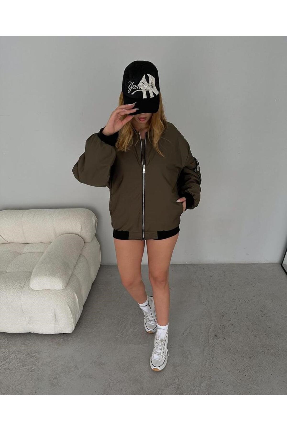 Unisex bomber ceket yelek mont