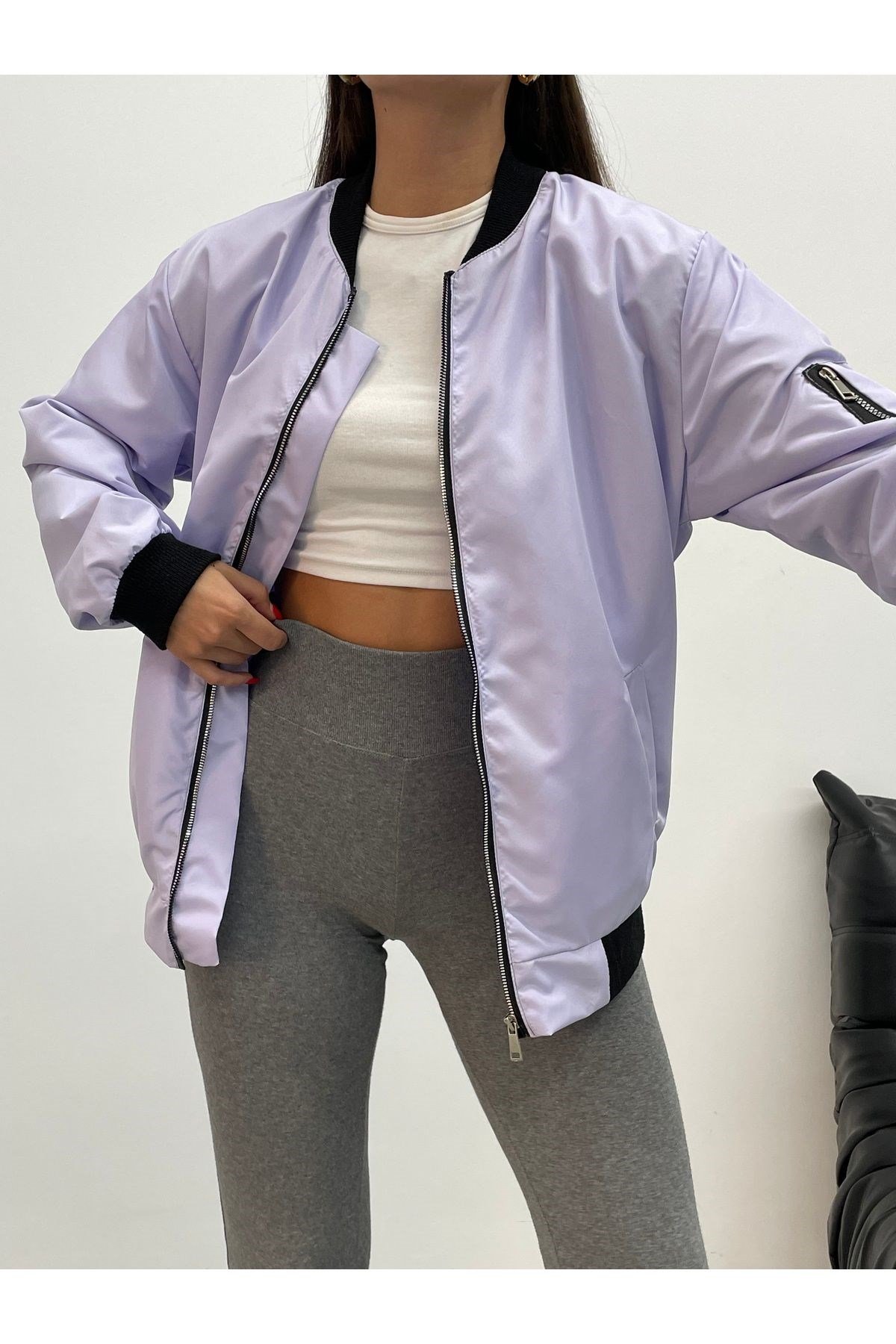 Unisex Oversize Bomber Ceket