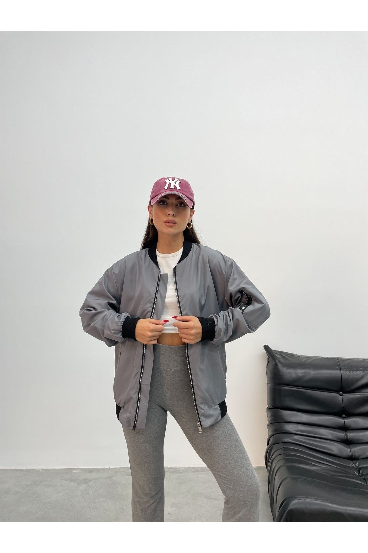 Unisex Oversize Bomber Ceket