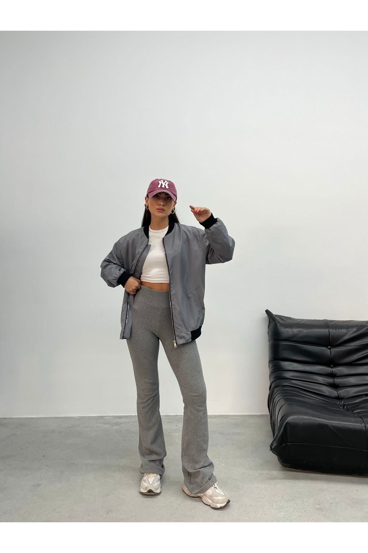 Unisex Oversize Bomber Ceket
