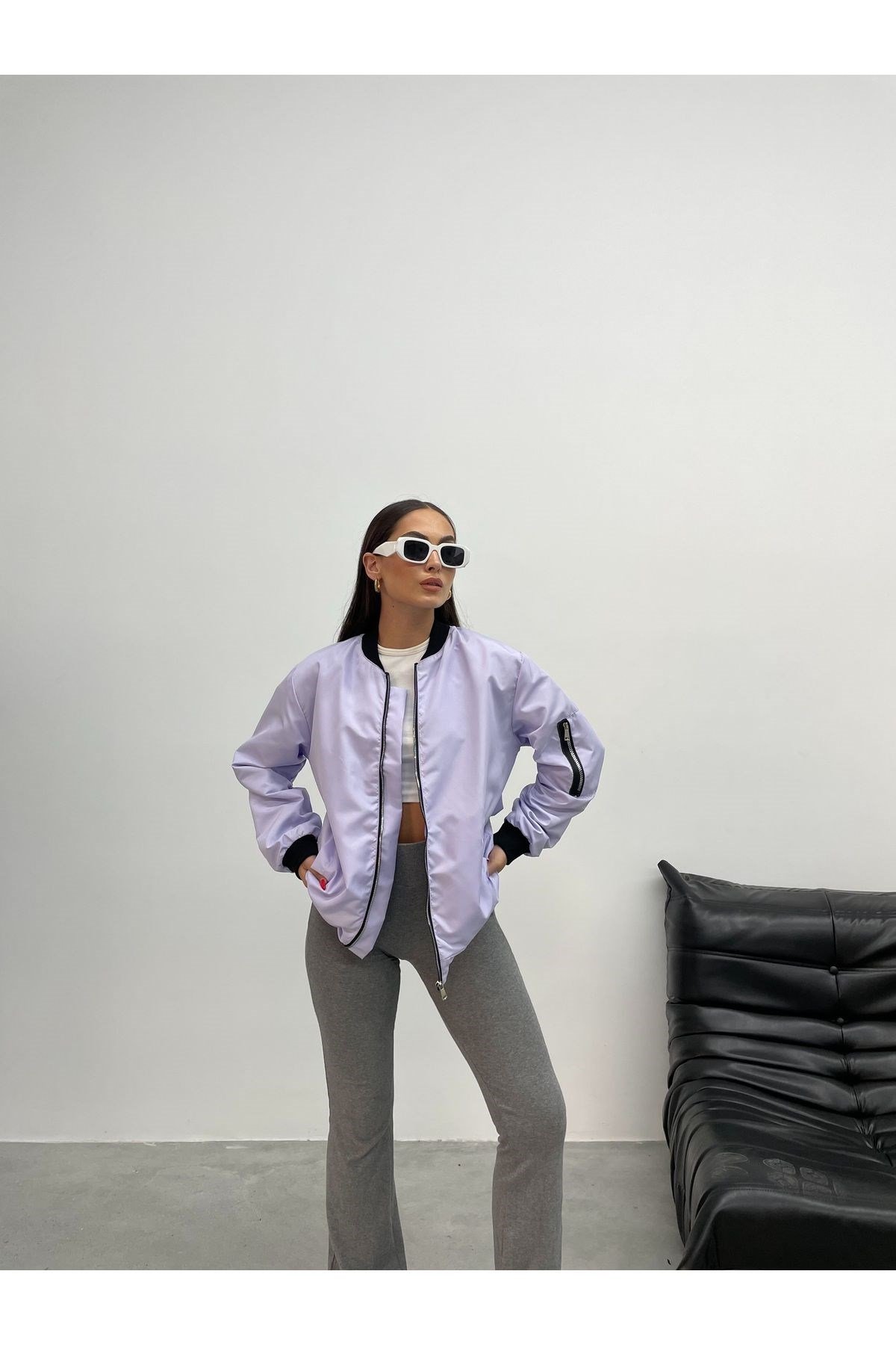 Unisex Oversize Bomber Ceket