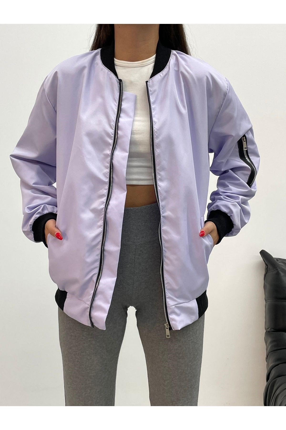 Unisex Oversize Bomber Ceket