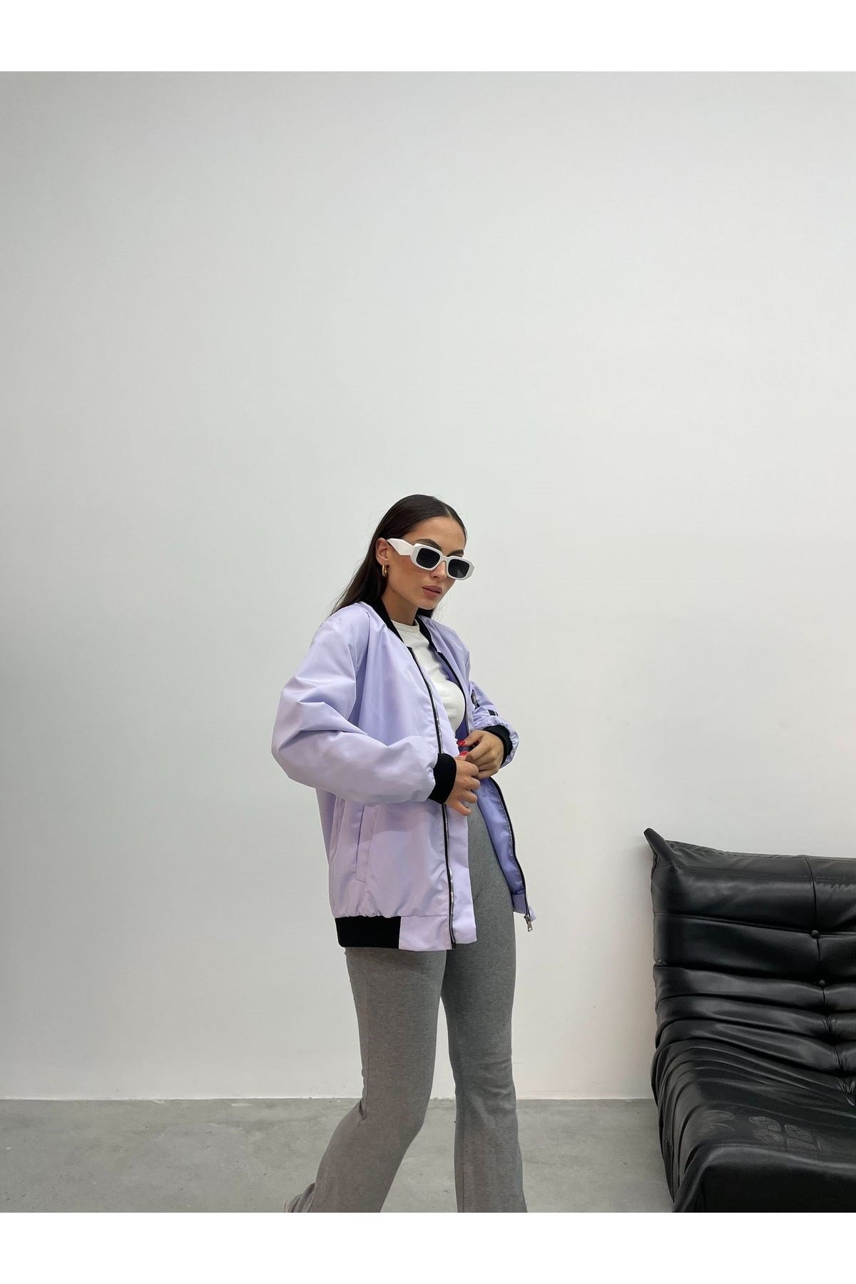 Unisex Oversize Bomber Ceket