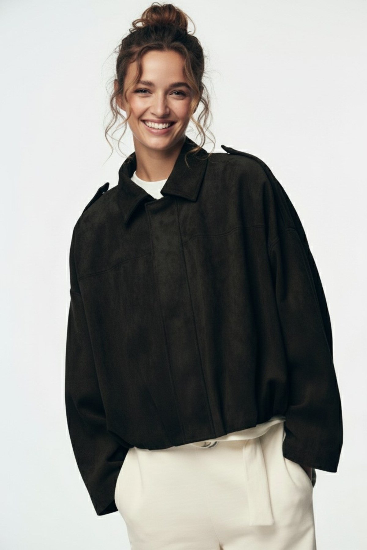 Yeni Sezon Süet Oversize Ceket