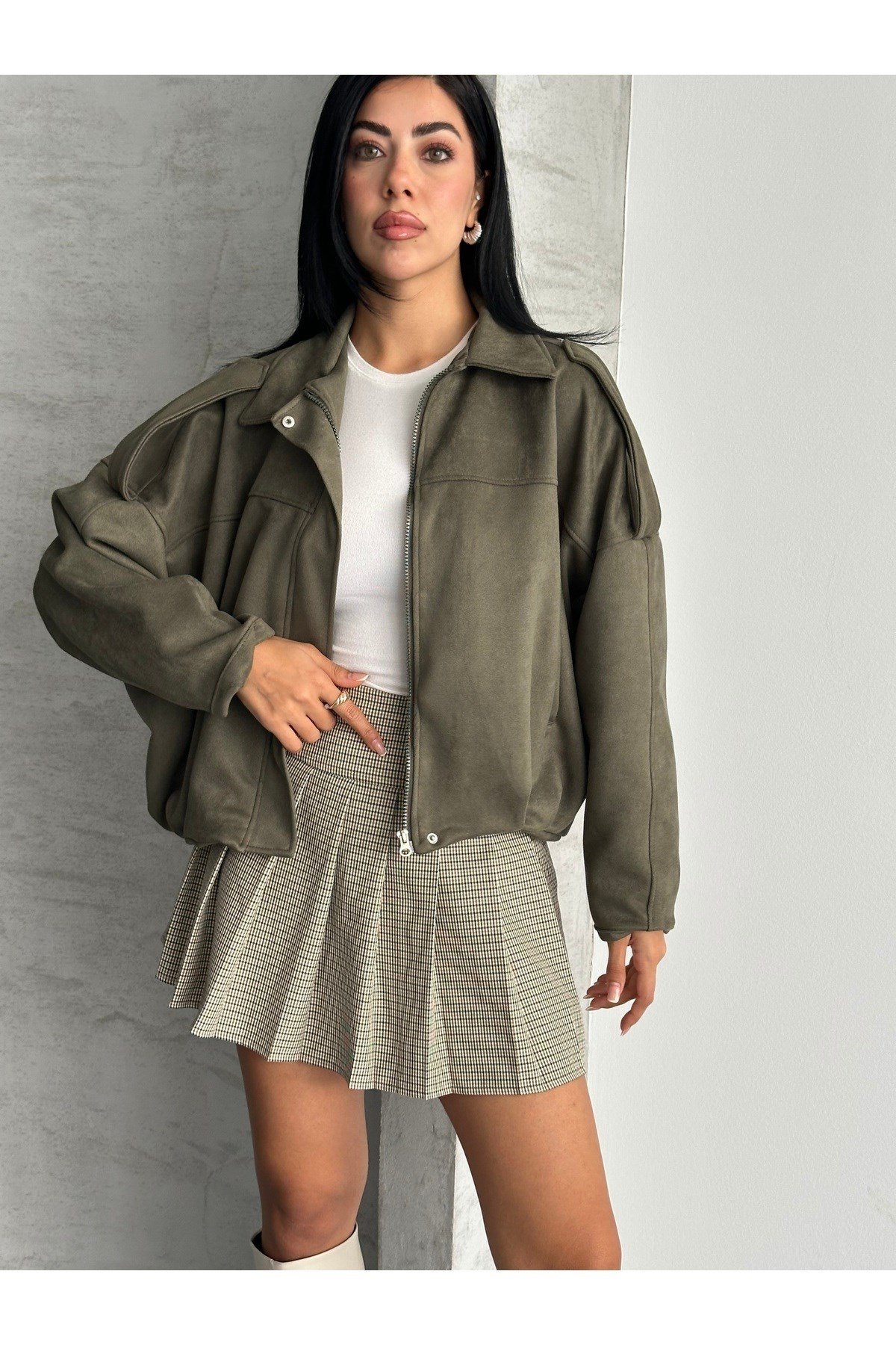 Yeni Sezon Süet Oversize Ceket