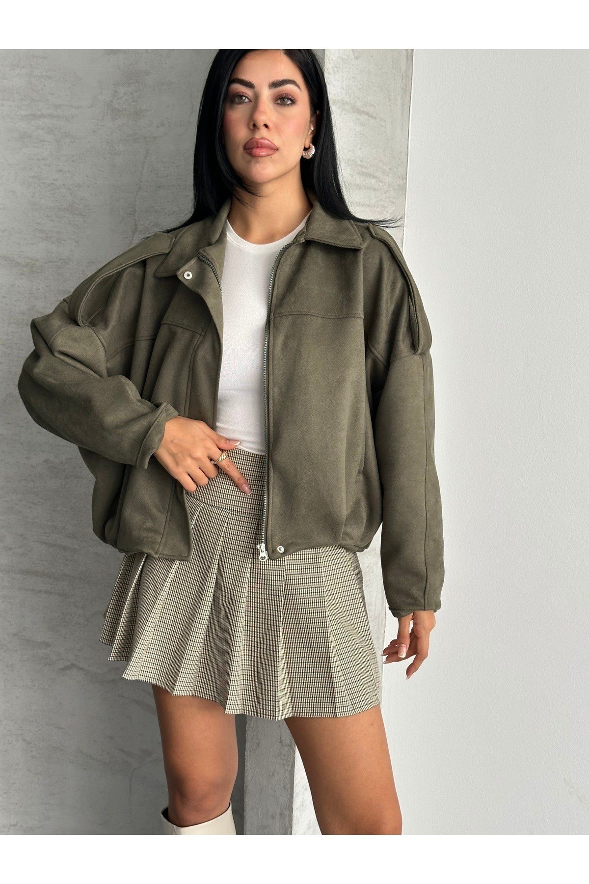 Yeni Sezon Süet Oversize Ceket