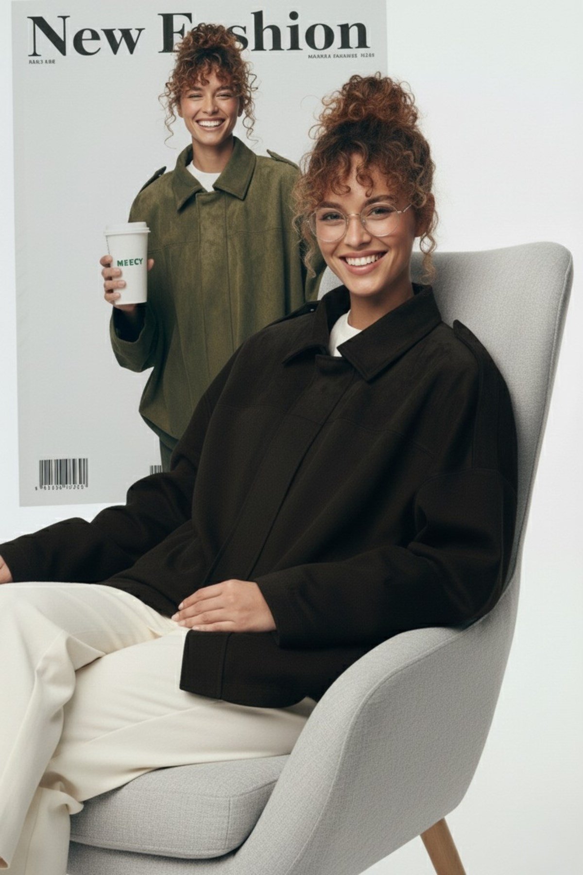 Yeni Sezon Süet Oversize Ceket