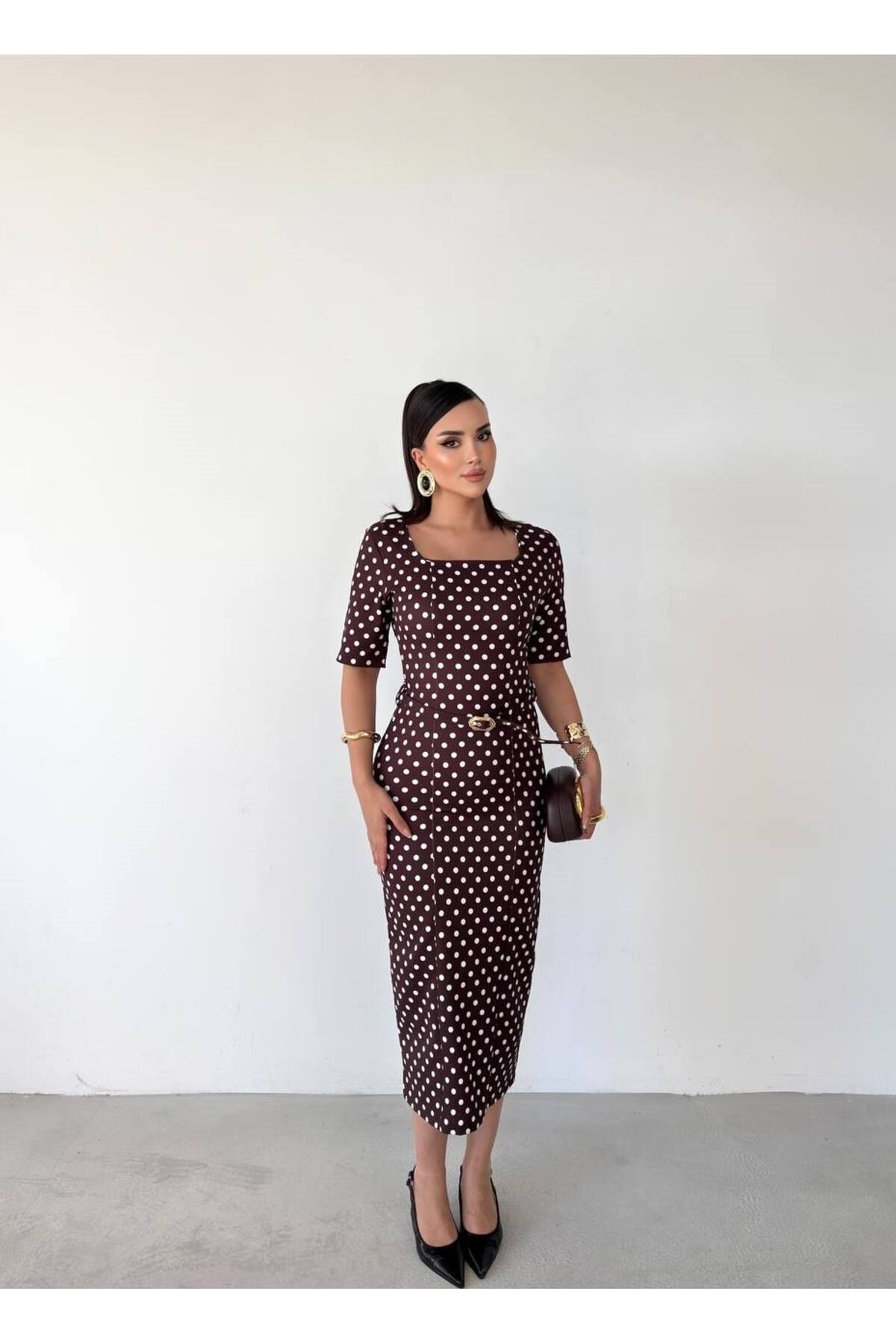 ZR model Maxi Boy Kemerli Elbise