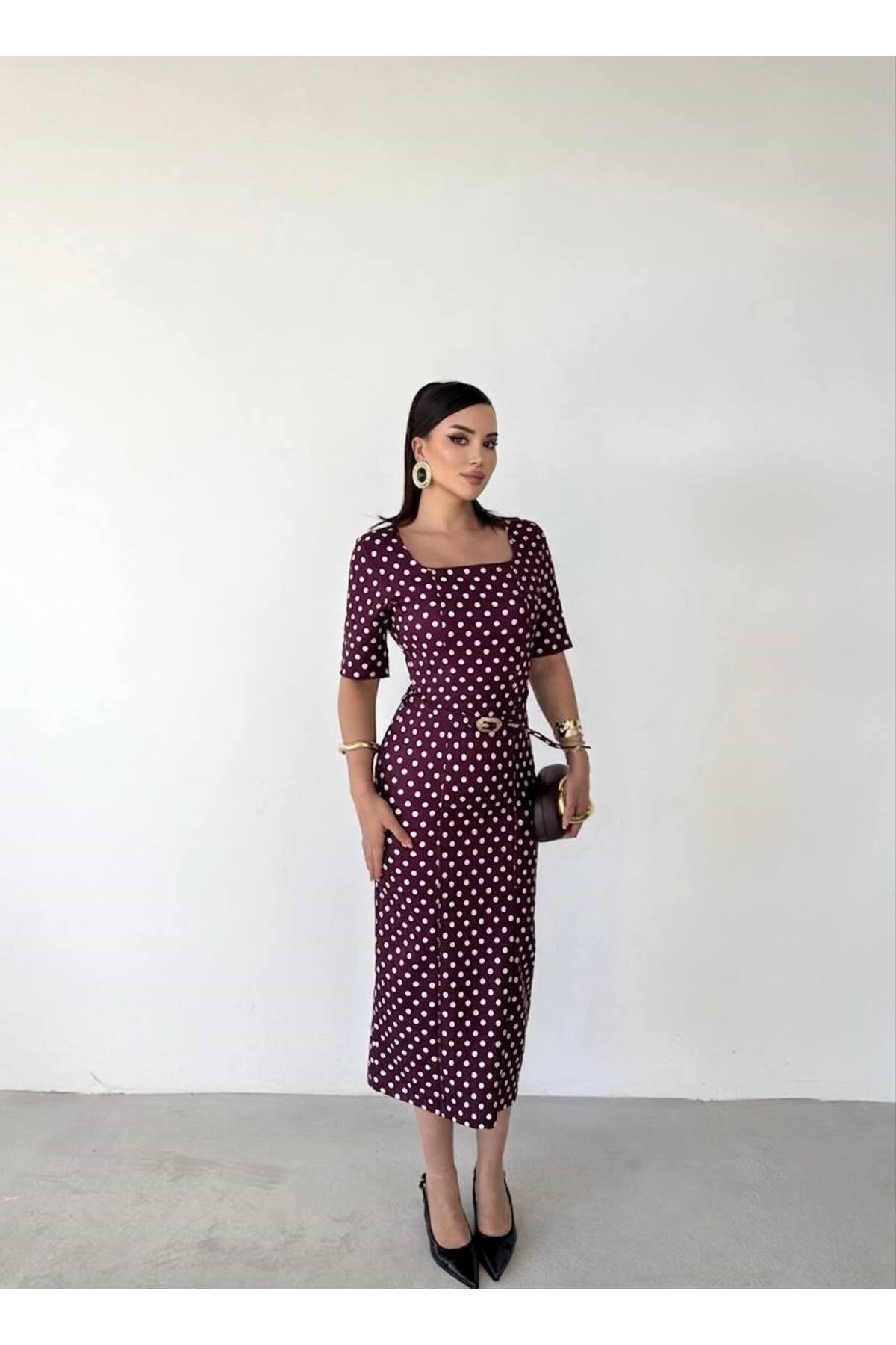 ZR model Maxi Boy Kemerli Elbise