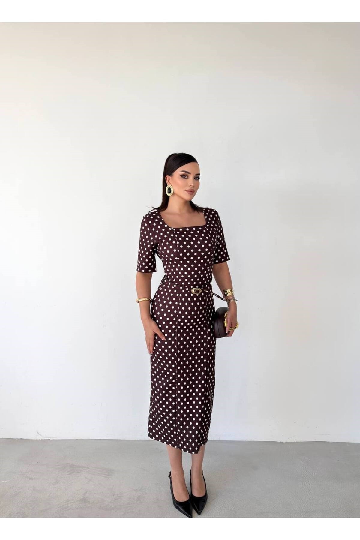 ZR model Maxi Boy Kemerli Elbise