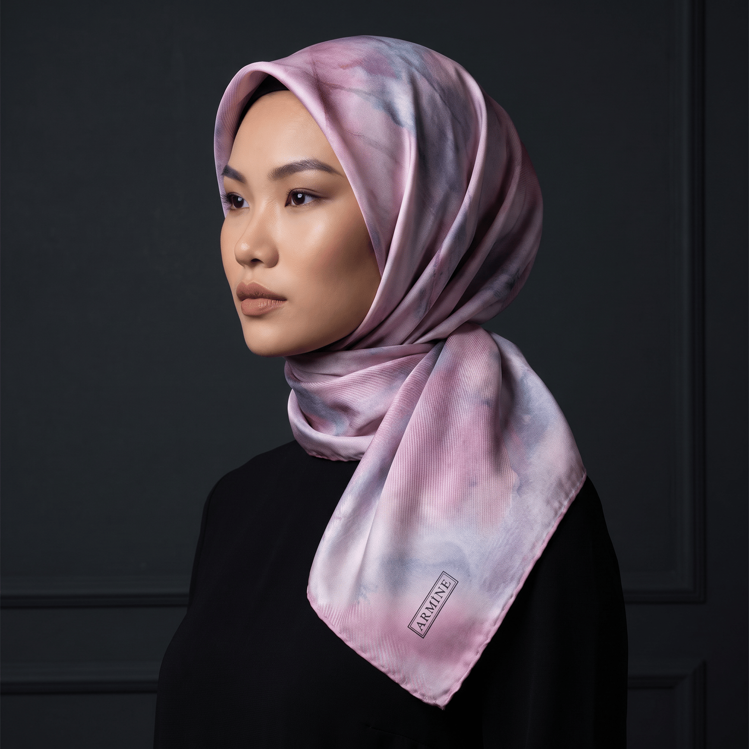 Armine İpek Eşarp 2026 Yaz 9501-83 Pembe