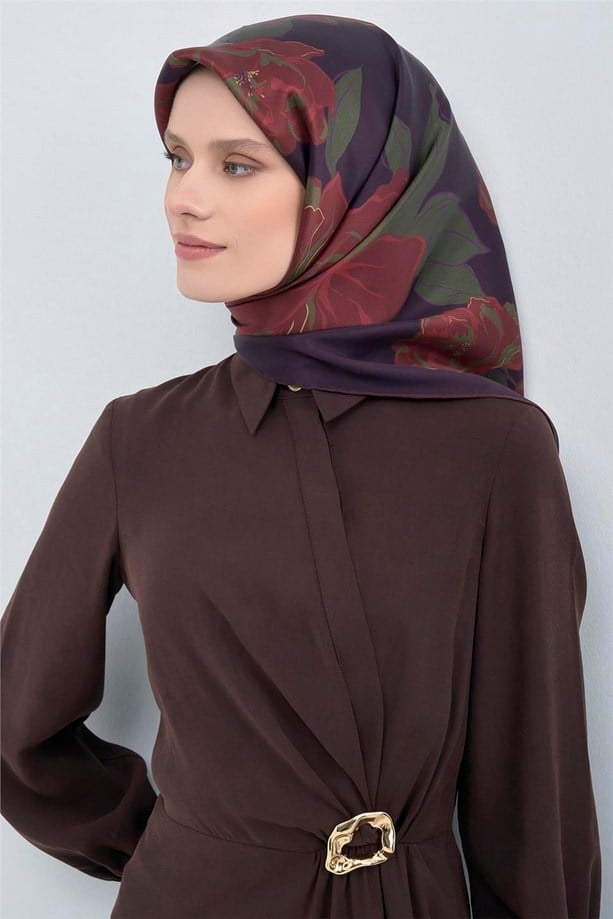 Armine İpek Eşarp 2026 Yaz 9509-59 Mürdüm
