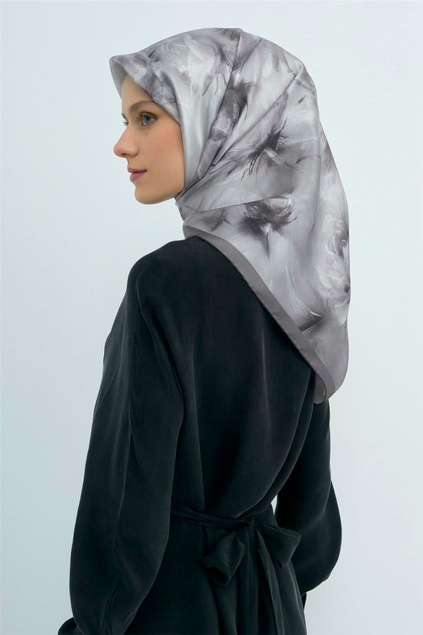 Armine İpek Eşarp 2026 Yaz 9515-86 Gri