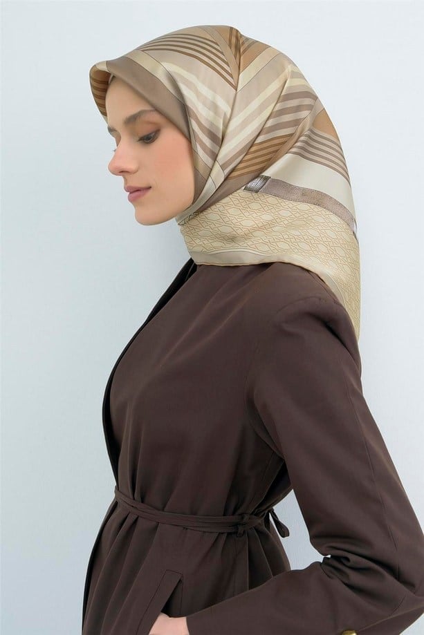 Armine İpek Eşarp 2026 Yaz 9521-85 Bej