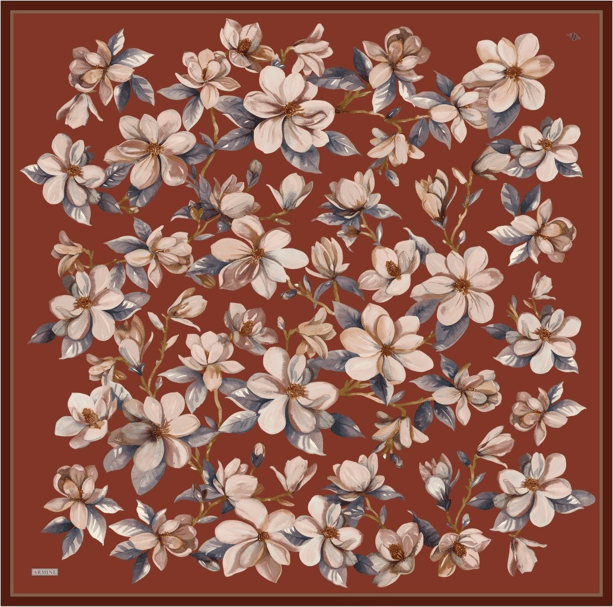 Armine İpek Eşarp 2026 Yaz 9524-56 Bordo