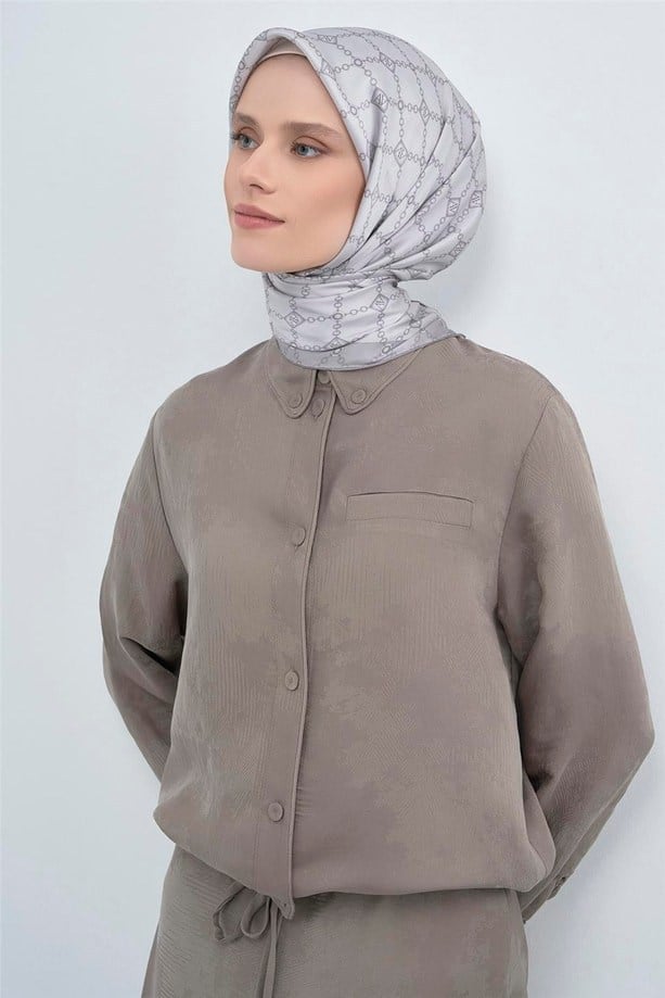Armine İpek Eşarp 2026 Yaz 9530-08 Gri