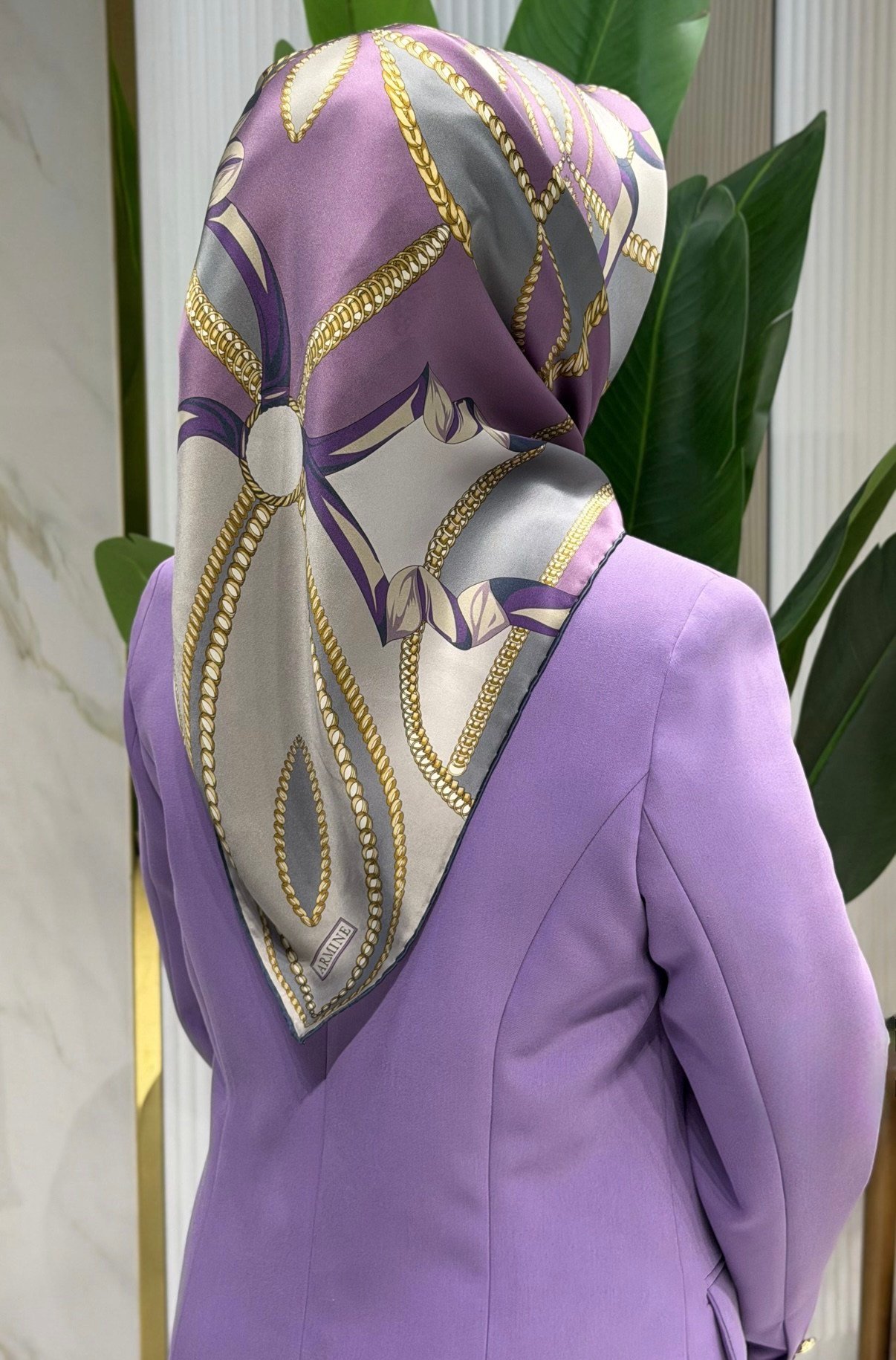 Armine İpek Eşarp 2026 Yaz 9531-35 Lila