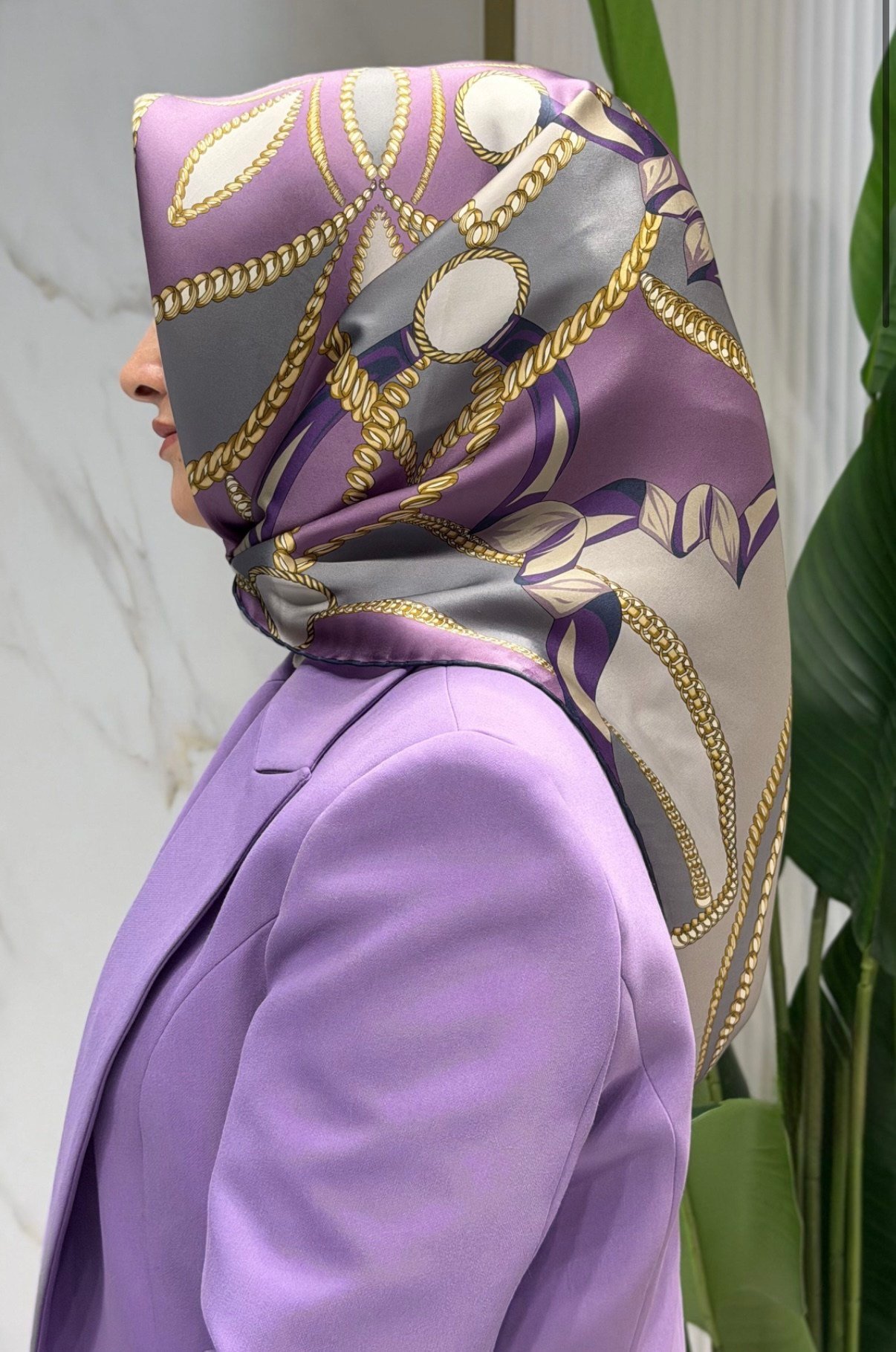 Armine İpek Eşarp 2026 Yaz 9531-35 Lila