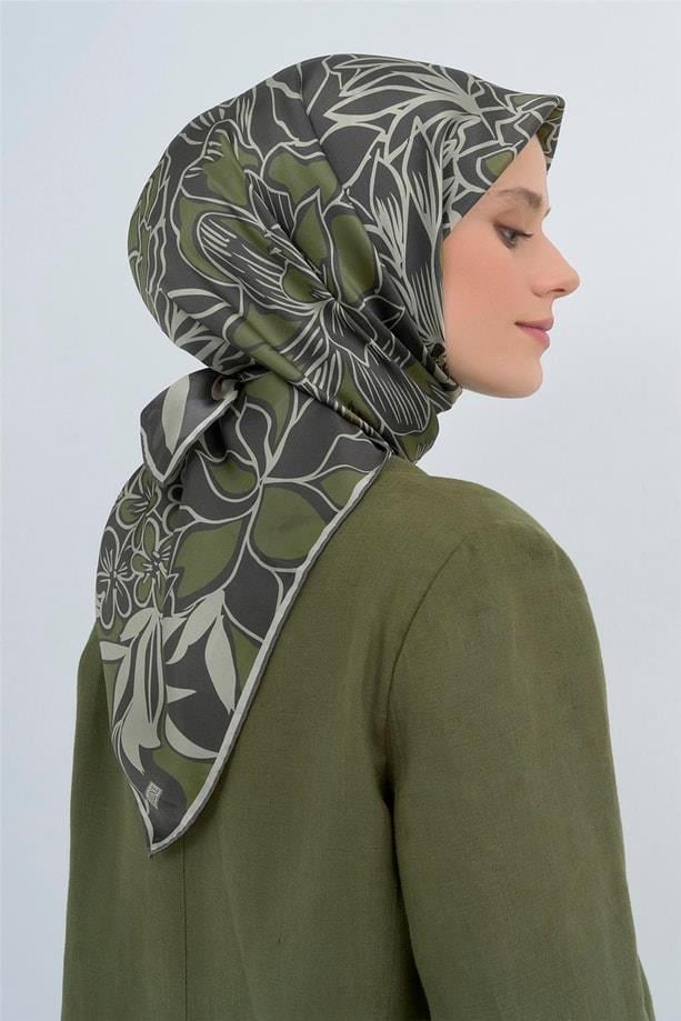 Armine İpek Eşarp 2026 Yaz 9539-35 Siyah