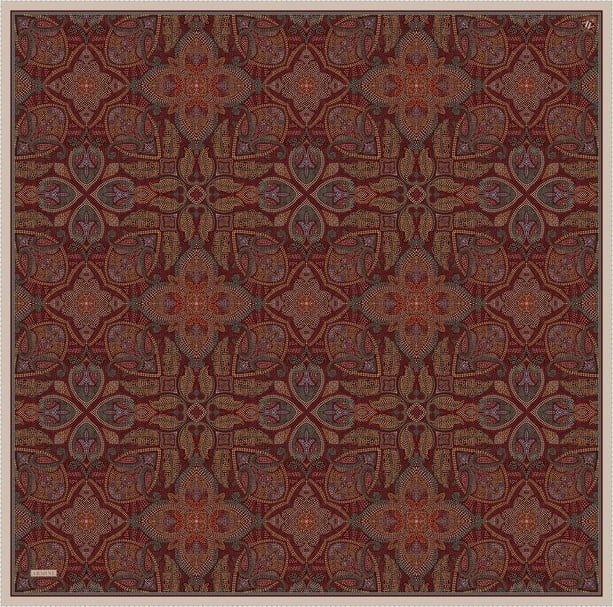 Armine İpek Eşarp 2026 Yaz 9540-34 Bordo